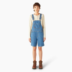 Dickies Women's Relaxed Fit Bib Shortalls, 7"