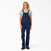 Dickies Women's Straight Fit Denim Double Front Bib Overalls