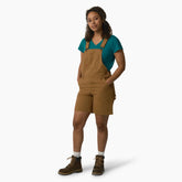 Dickies Women's Relaxed Fit Bib Shortalls, 7"
