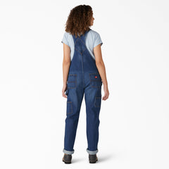 Dickies Women's Denim Boyfriend Fit Bib Overalls