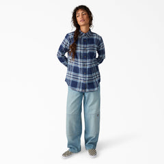 Dickies Women's Plaid Flannel Long Sleeve Shirt