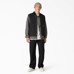 Dickies Stonewashed Duck High Pile Fleece Lined Vest