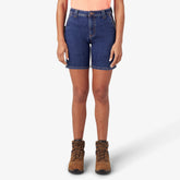 Dickies Women's Relaxed Fit Denim Carpenter Shorts, 7"