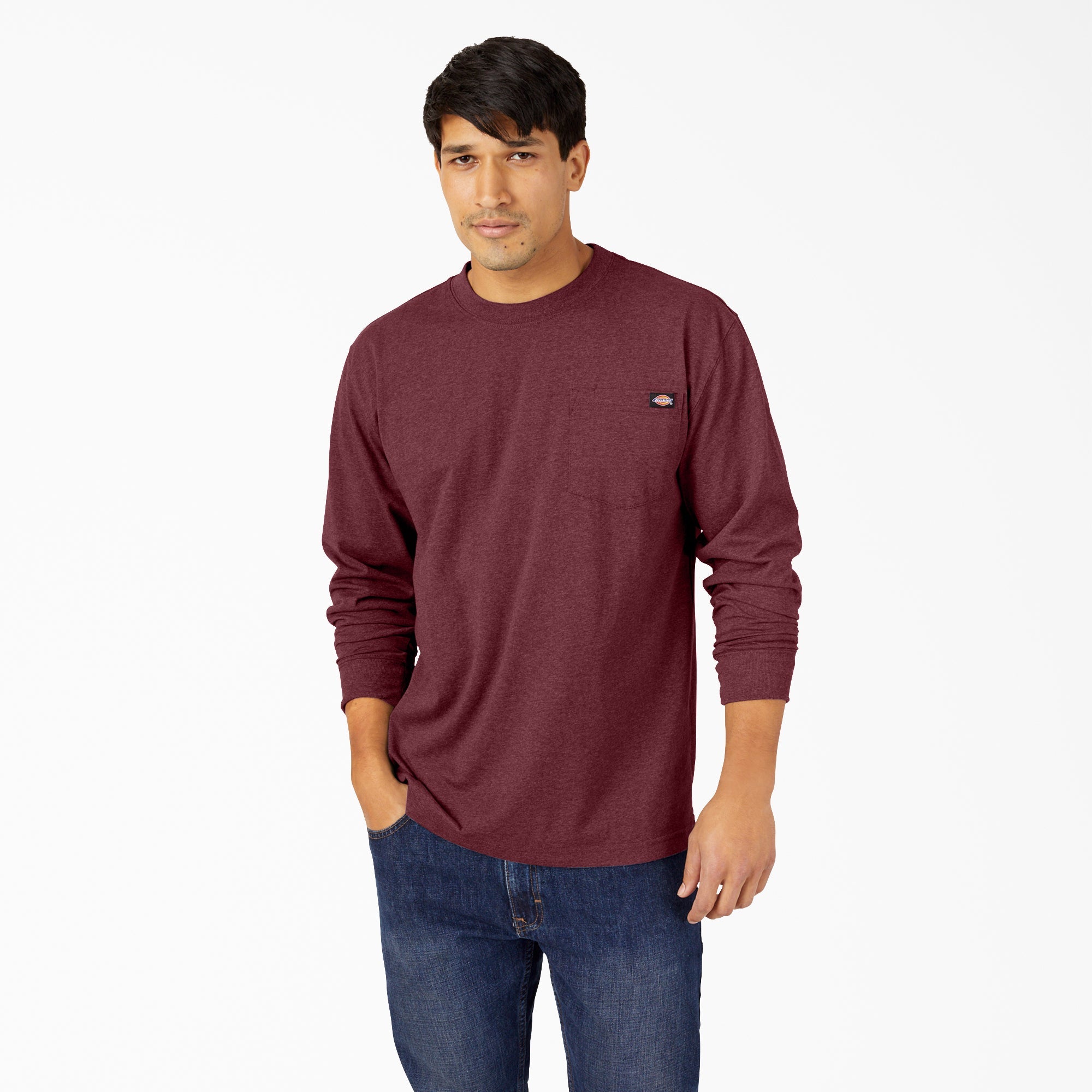 Dickies Heavyweight Heathered Long Sleeve Pocket T-Shirt