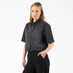 Dickies Women's Cropped Denim Work Shirt
