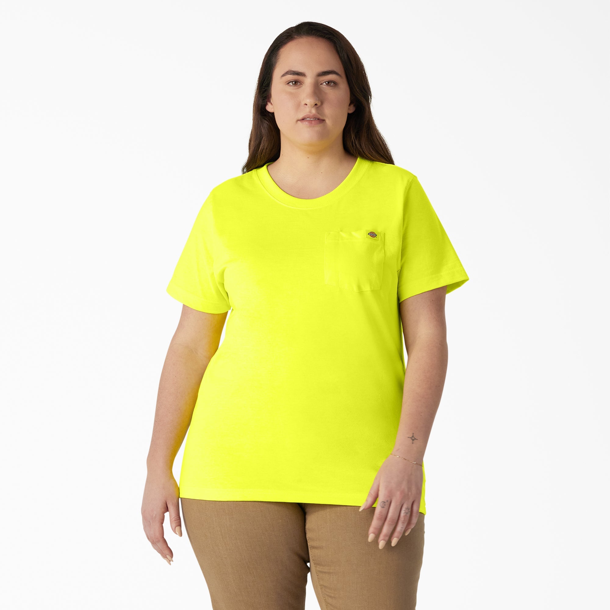 Dickies Women's Plus Heavyweight Short Sleeve Pocket T-Shirt