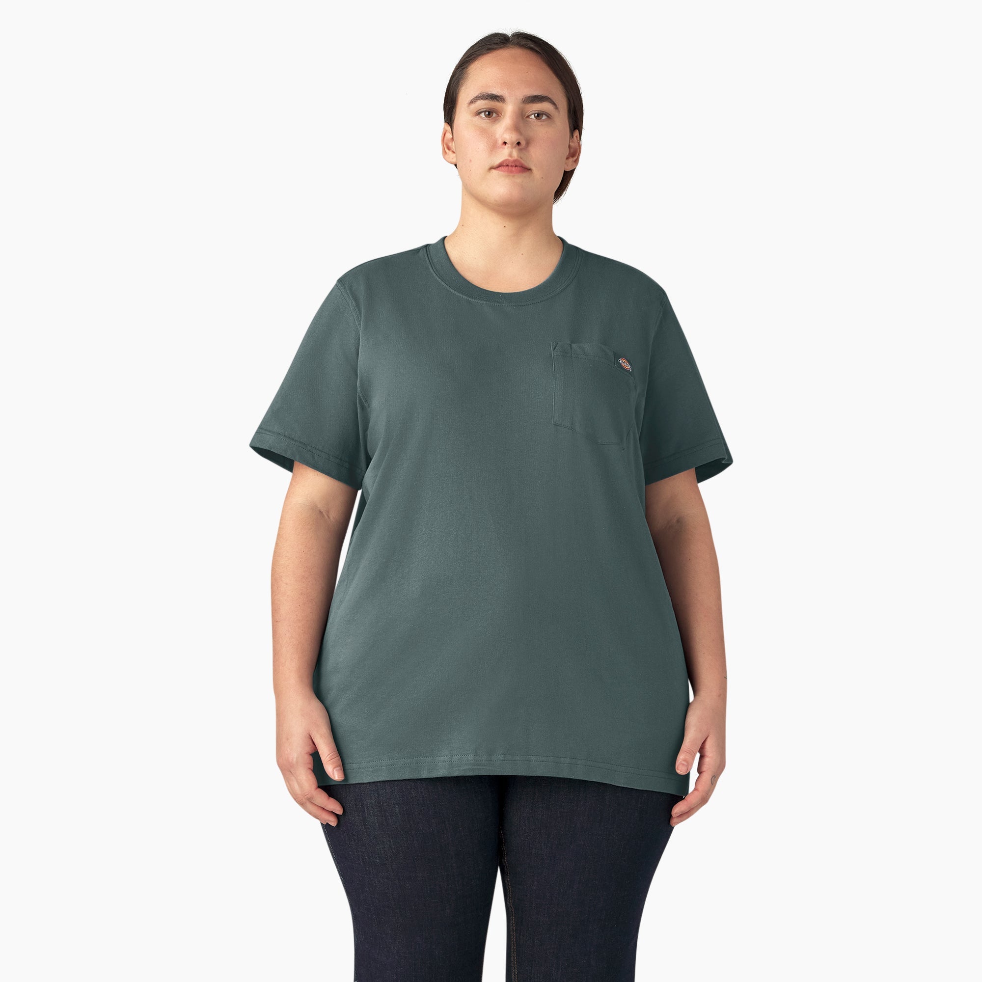 Dickies Women's Plus Heavyweight Short Sleeve Pocket T-Shirt