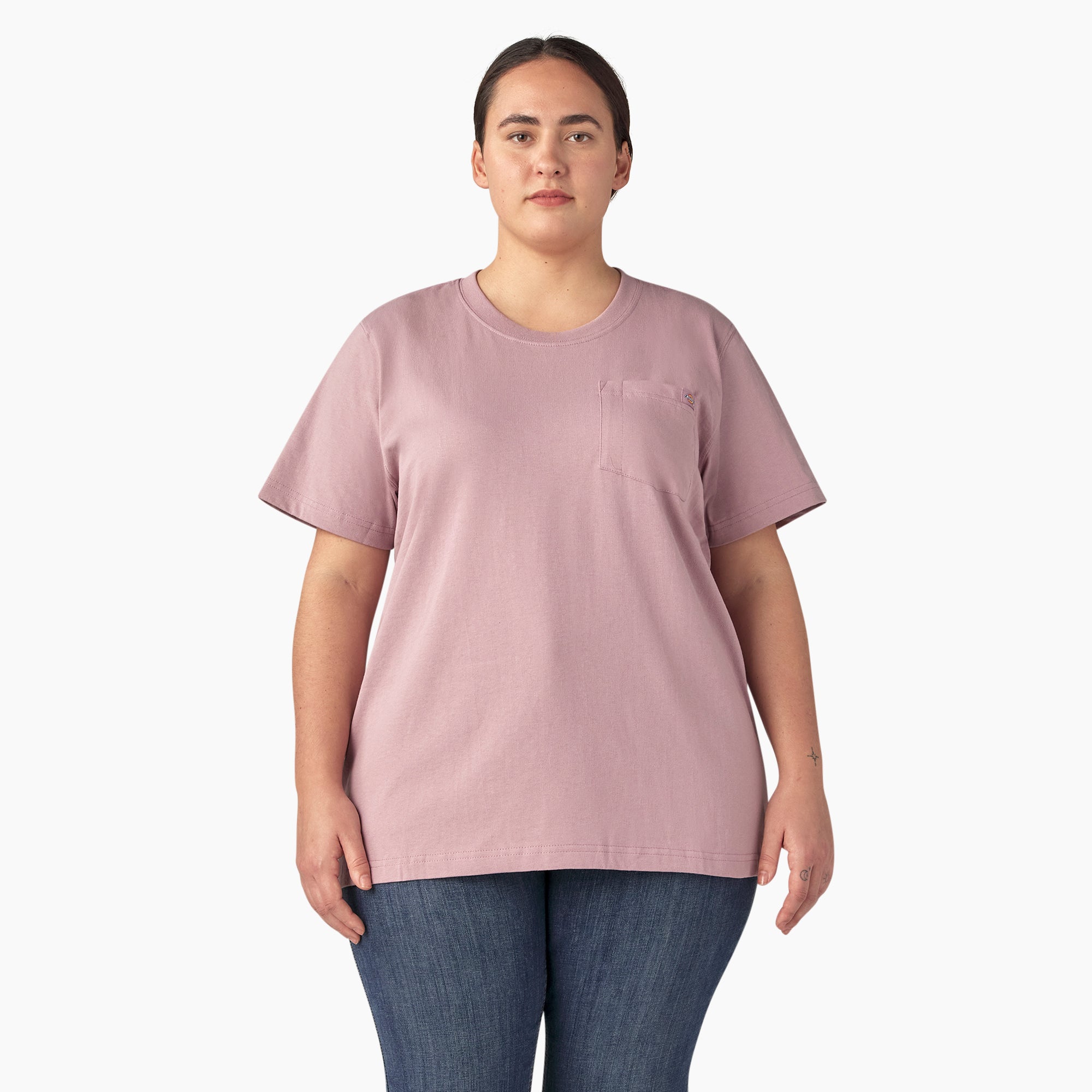 Dickies Women's Plus Heavyweight Short Sleeve Pocket T-Shirt