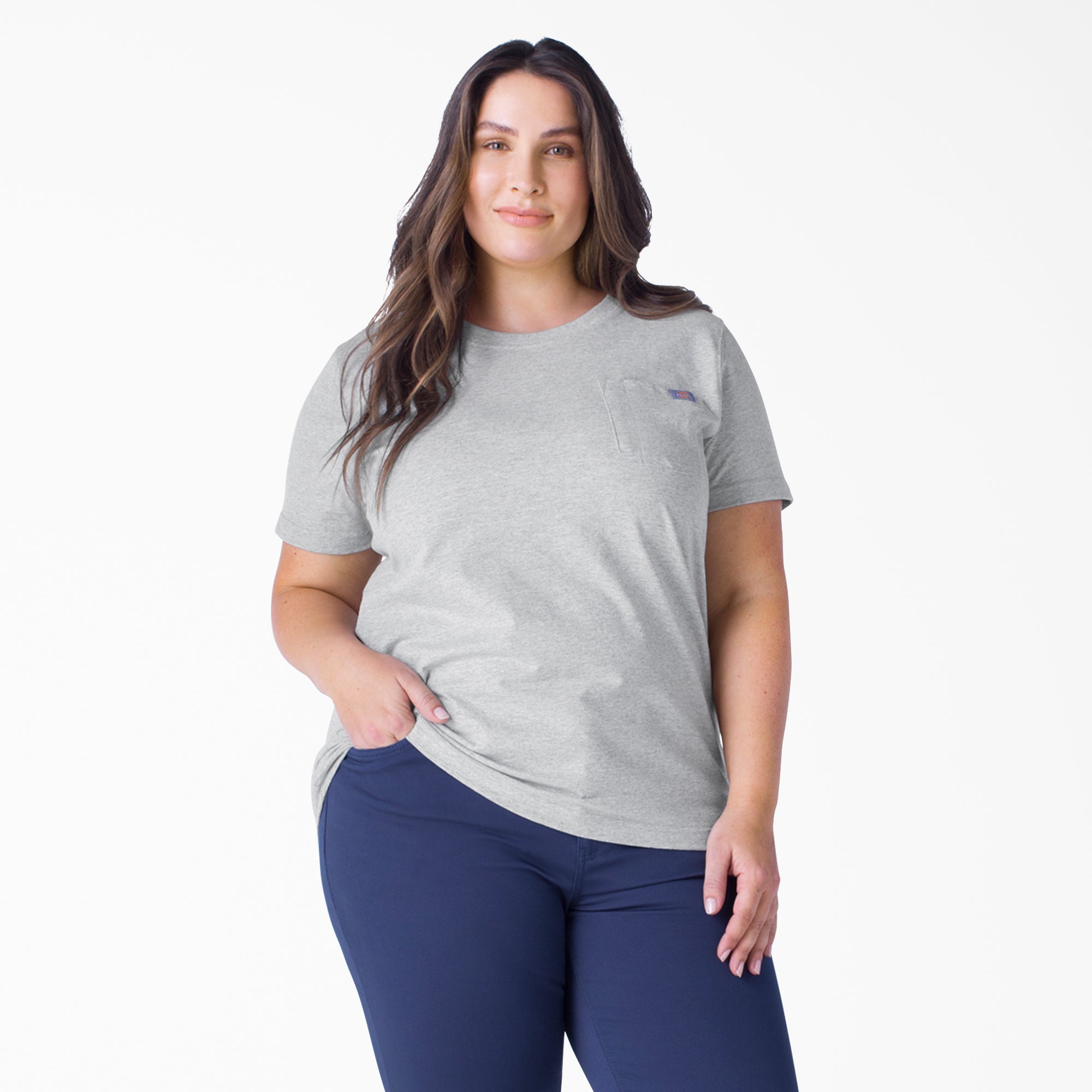 Dickies Women's Plus Heavyweight Short Sleeve Pocket T-Shirt