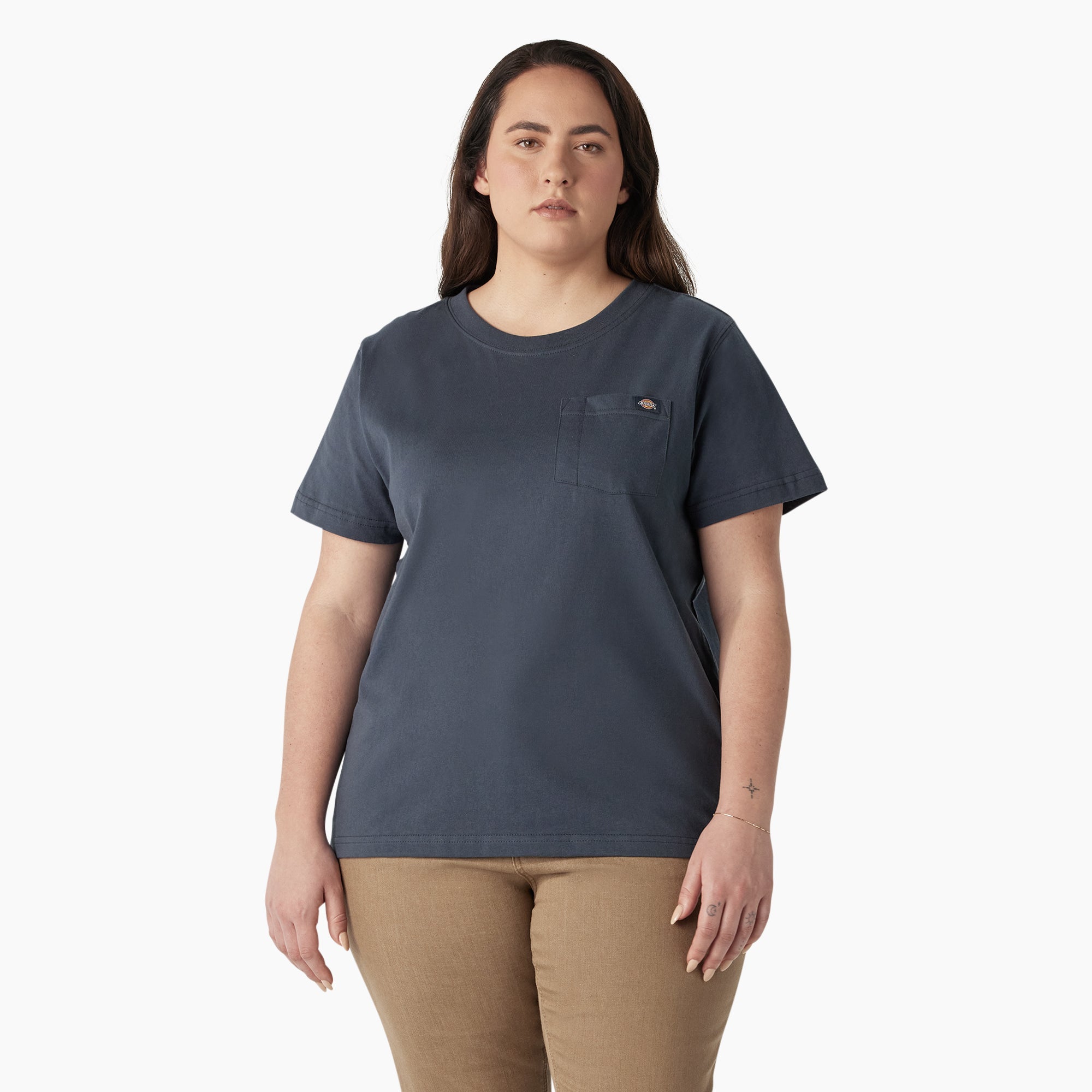 Dickies Women's Plus Heavyweight Short Sleeve Pocket T-Shirt