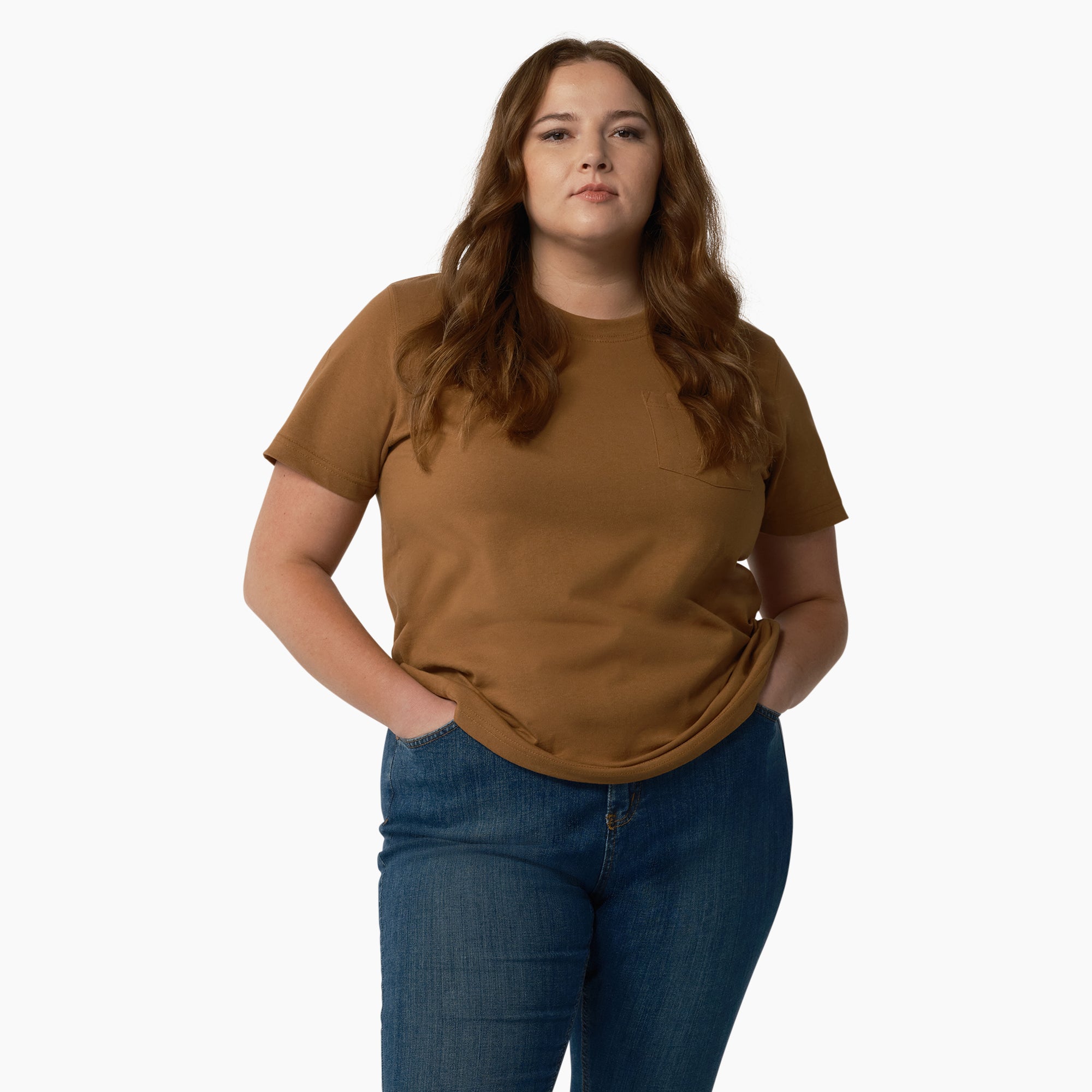 Dickies Women's Plus Heavyweight Short Sleeve Pocket T-Shirt