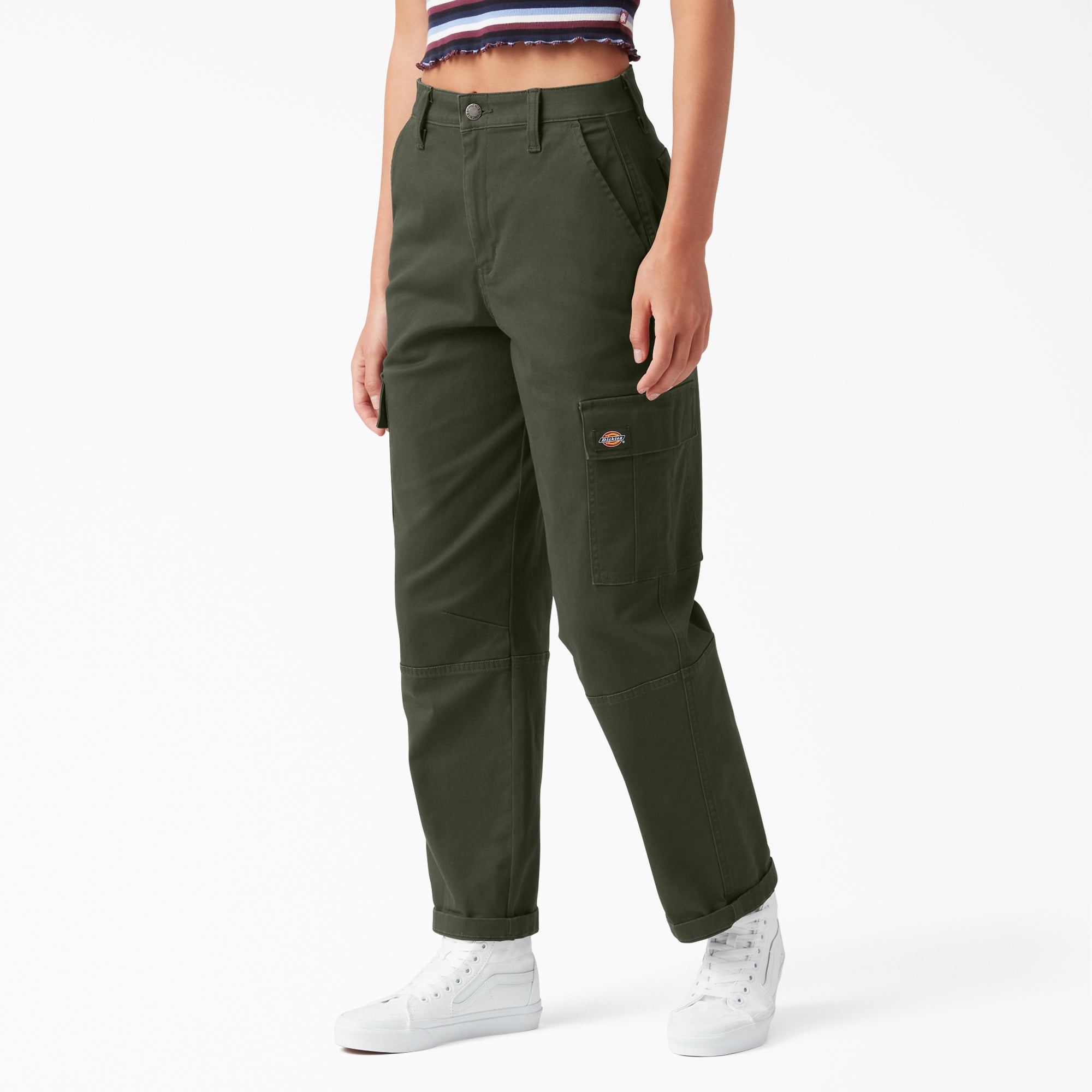 Dickies Women's Relaxed Fit Cropped Cargo Pants