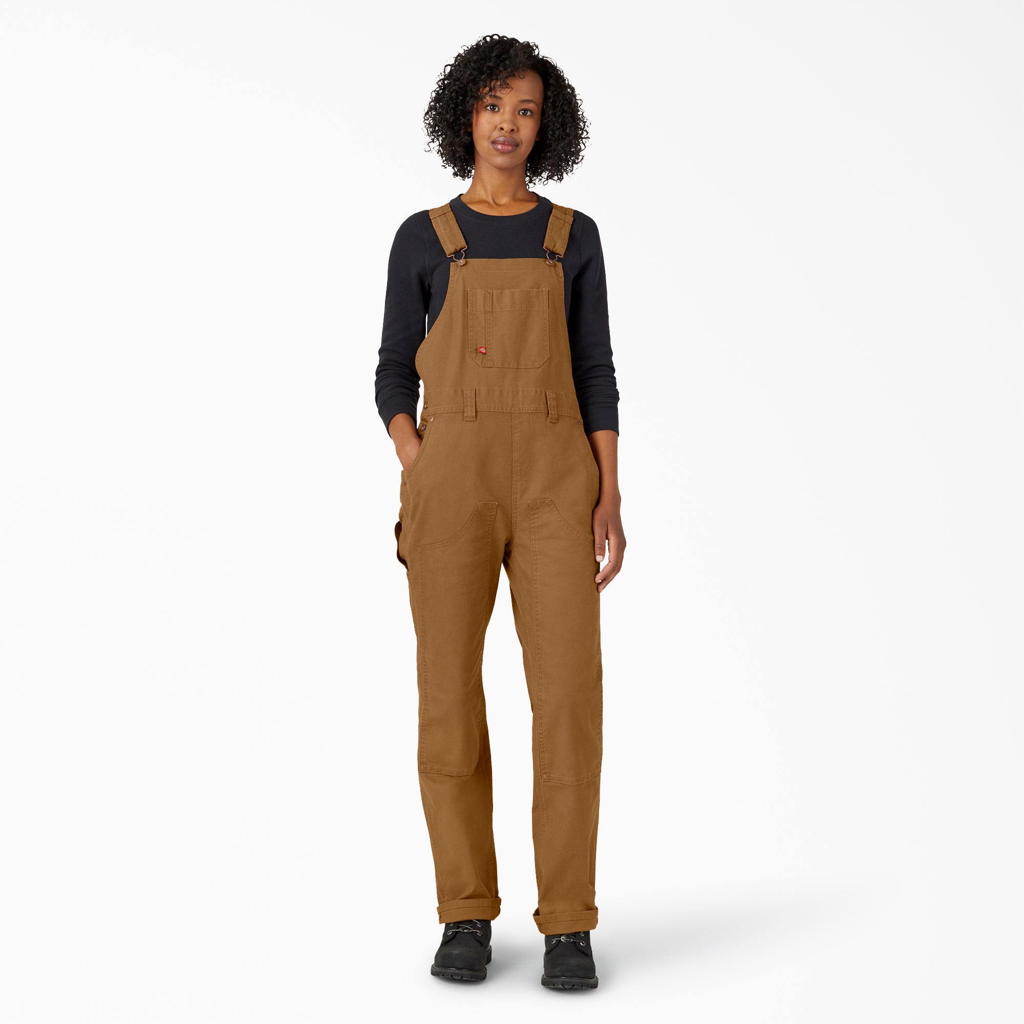 Dickies Women's Straight Fit Duck Double Front Bib Overalls