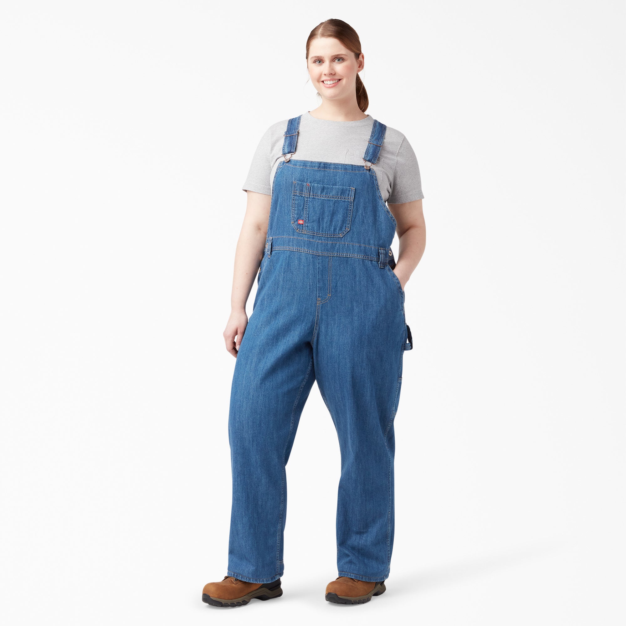 Dickies Women's Plus Relaxed Fit Bib Overalls