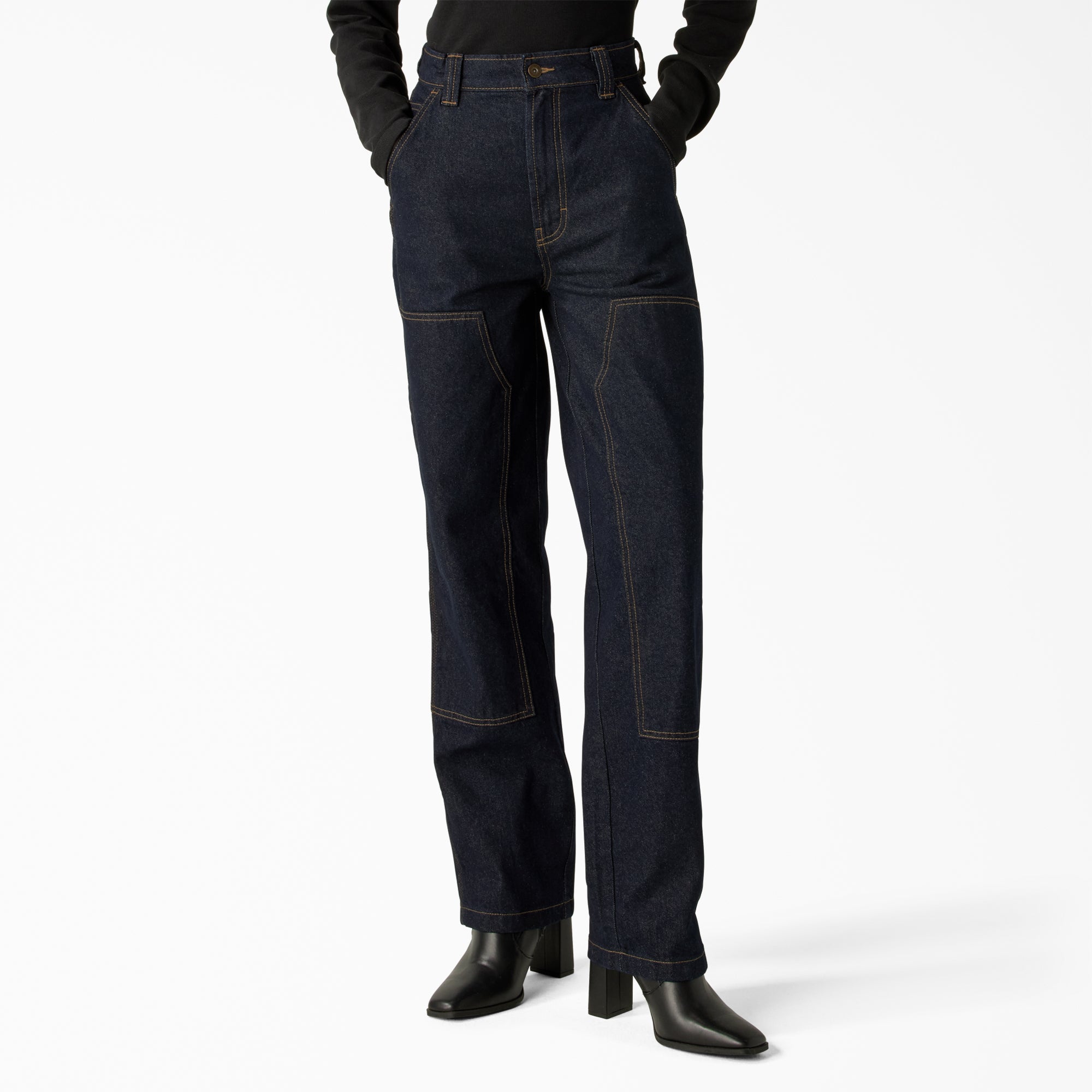Dickies Women's Madison Loose Fit Double Knee Jeans
