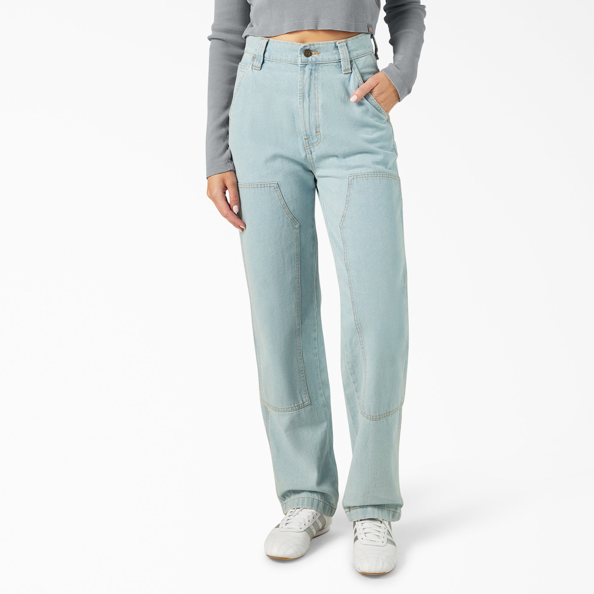 Dickies Women's Madison Loose Fit Double Knee Jeans