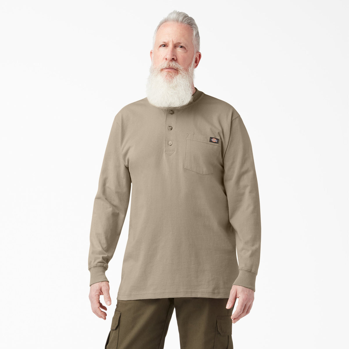 Dickies Heavyweight Long Sleeve Henley T-Shirt