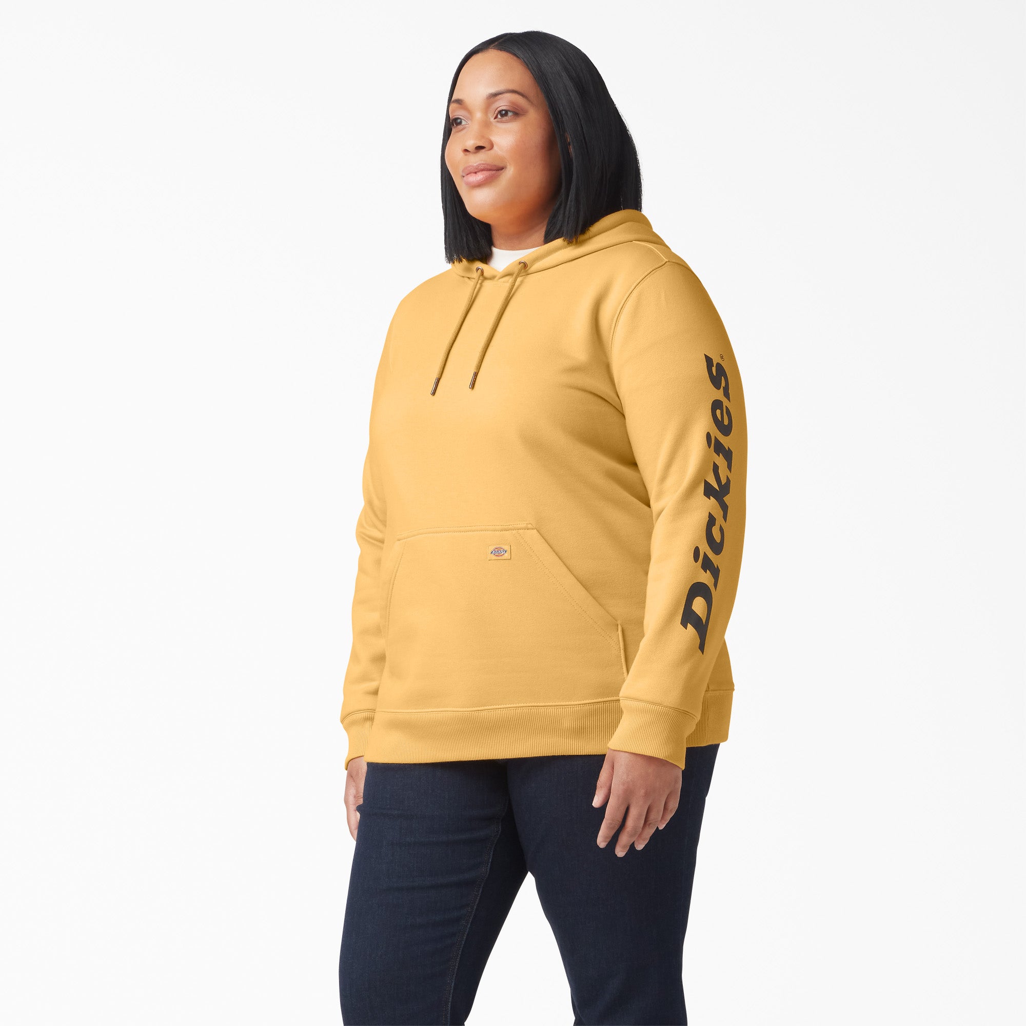 Dickies Women's Plus Water Repellent Sleeve Logo Hoodie