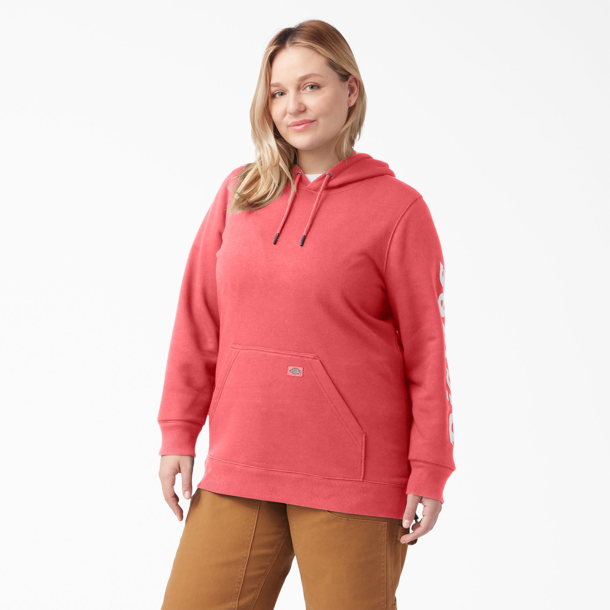 Dickies Women's Plus Water Repellent Sleeve Logo Hoodie