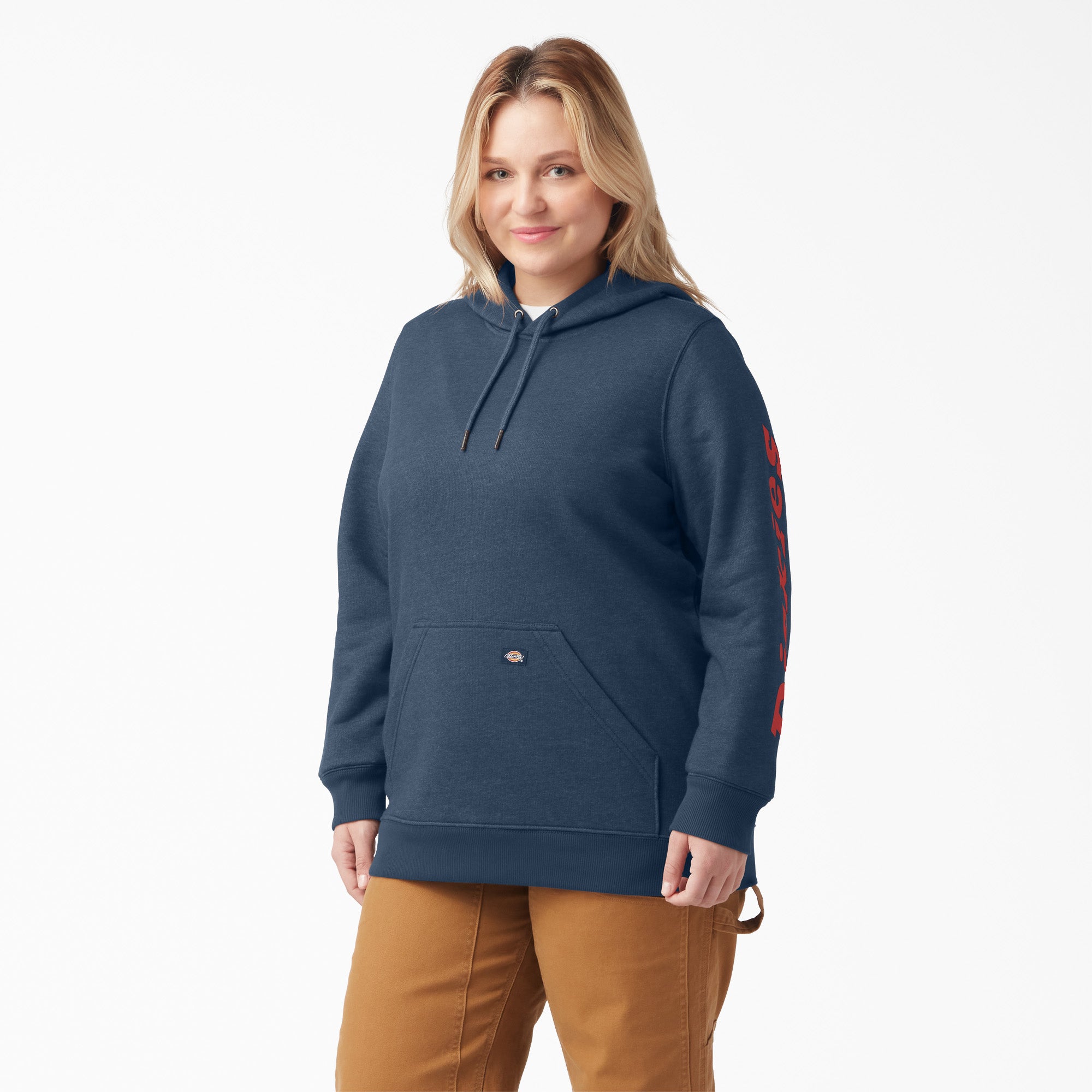 Dickies Women's Plus Water Repellent Sleeve Logo Hoodie