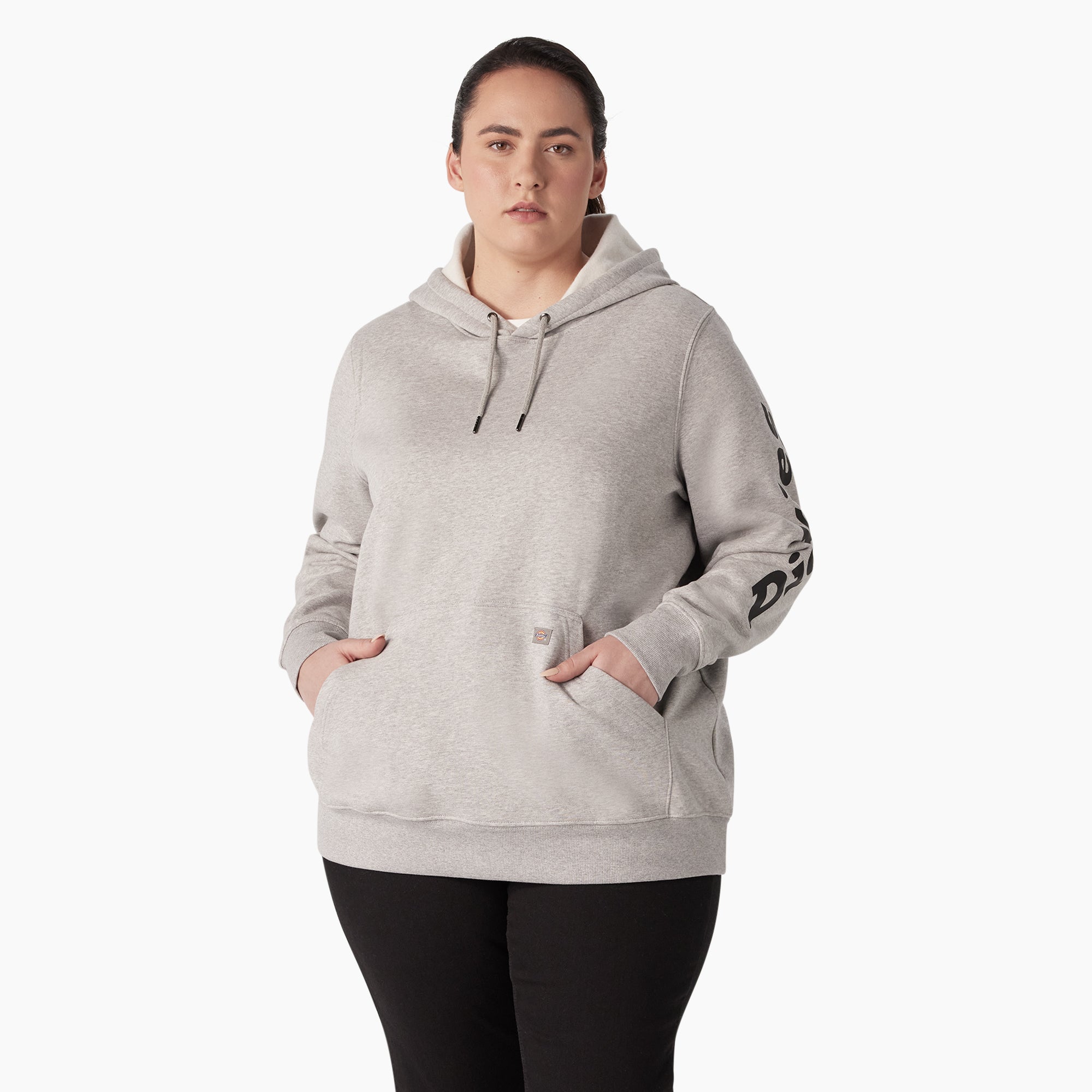 Dickies Women's Plus Water Repellent Sleeve Logo Hoodie
