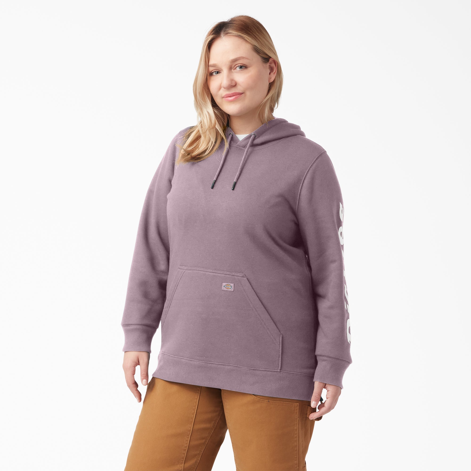 Dickies Women's Plus Water Repellent Sleeve Logo Hoodie