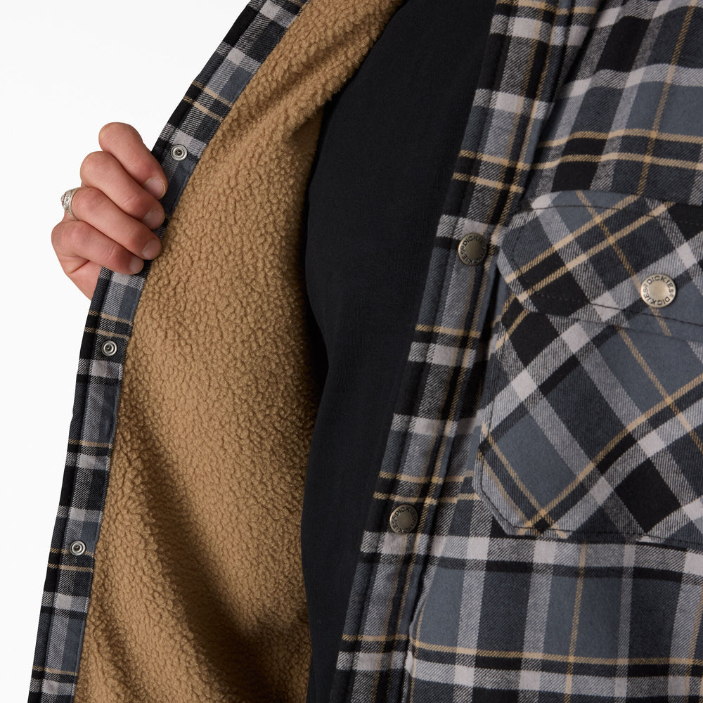 Dickies Water Repellent Fleece-Lined Flannel Shirt Jacket