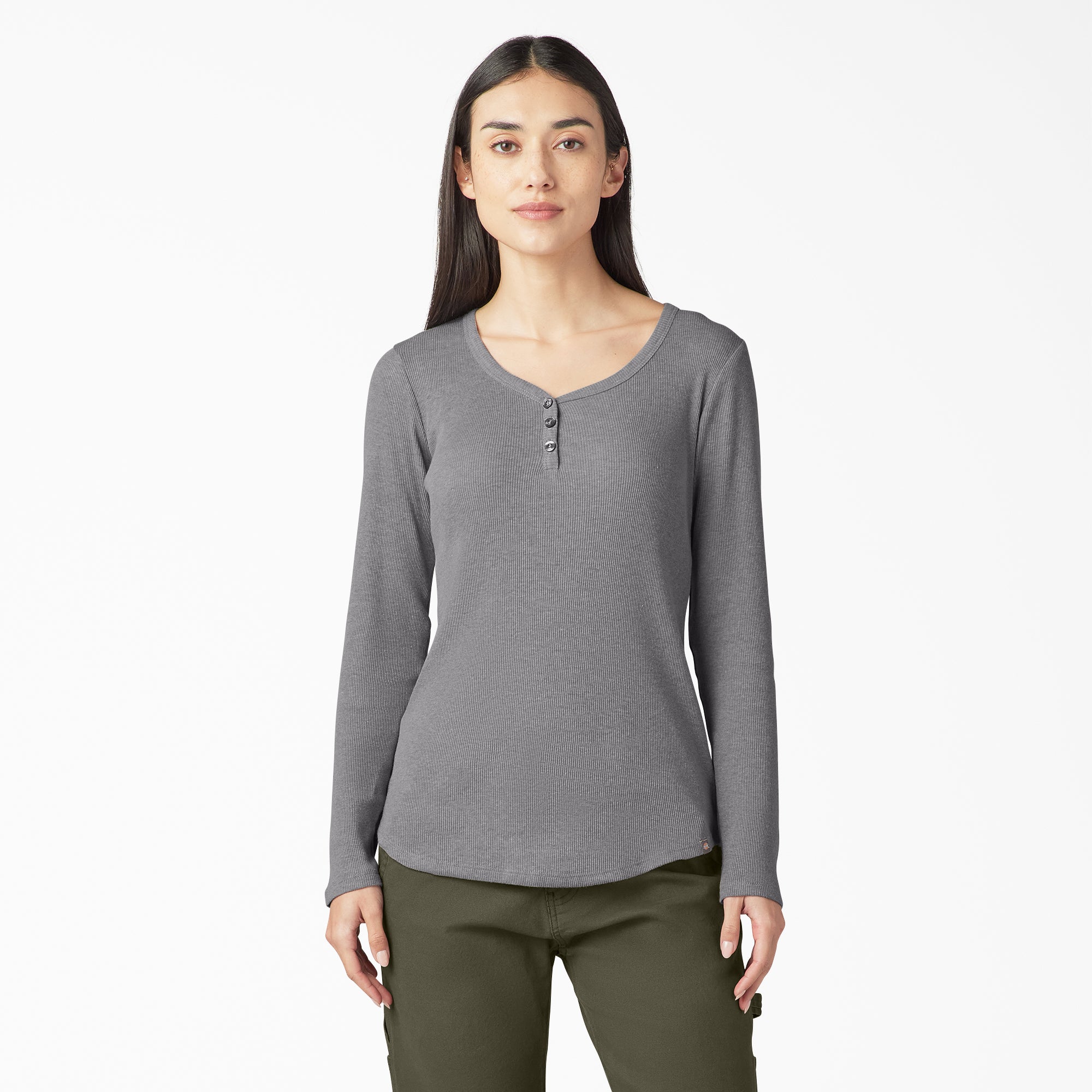 Dickies Women's Henley Long Sleeve Shirt