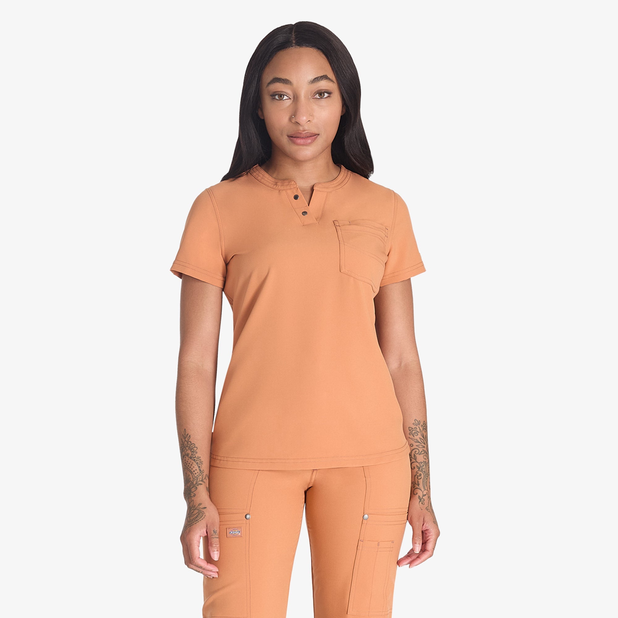 Dickies Women's EDS NXT Henley Scrub Top