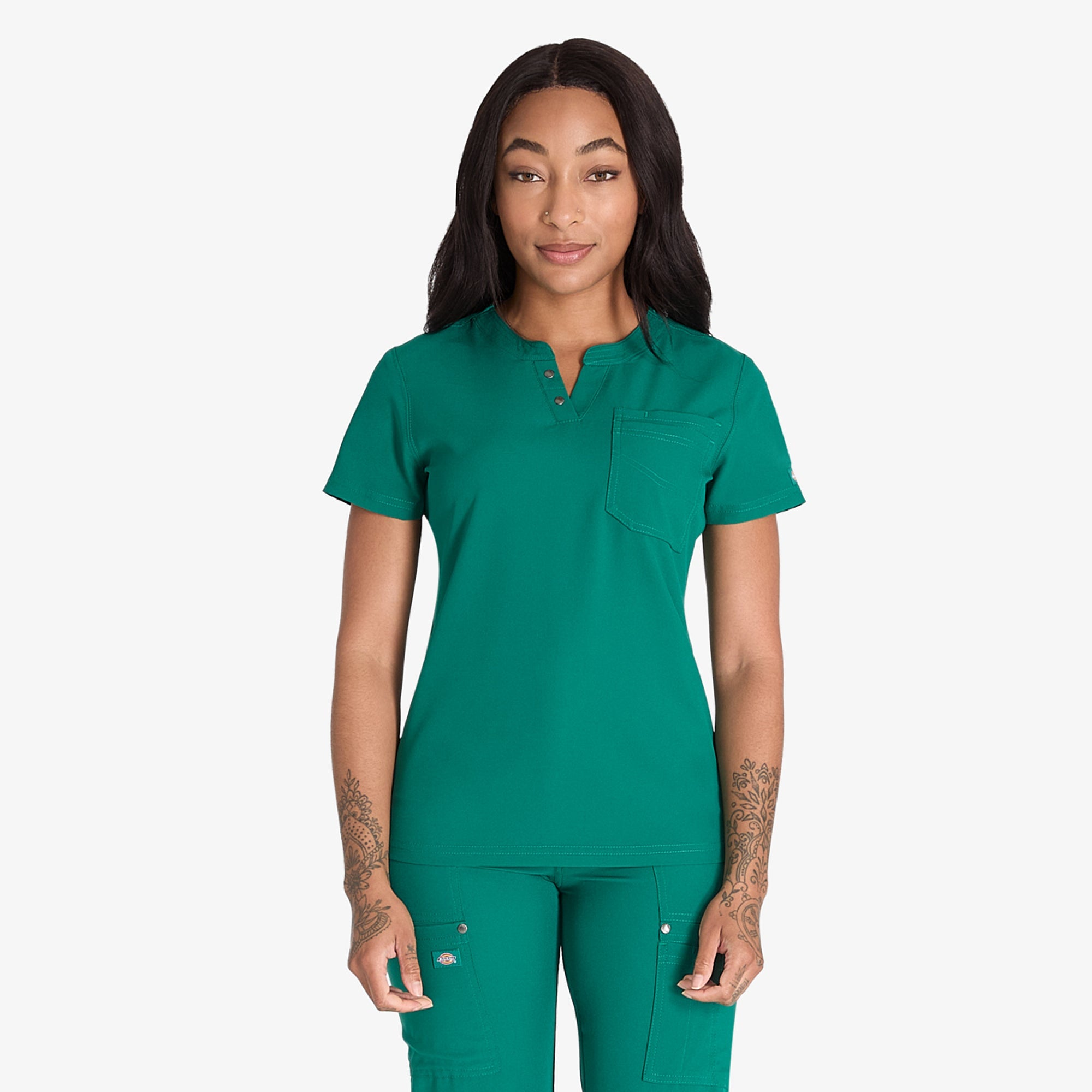 Dickies Women's EDS NXT Henley Scrub Top