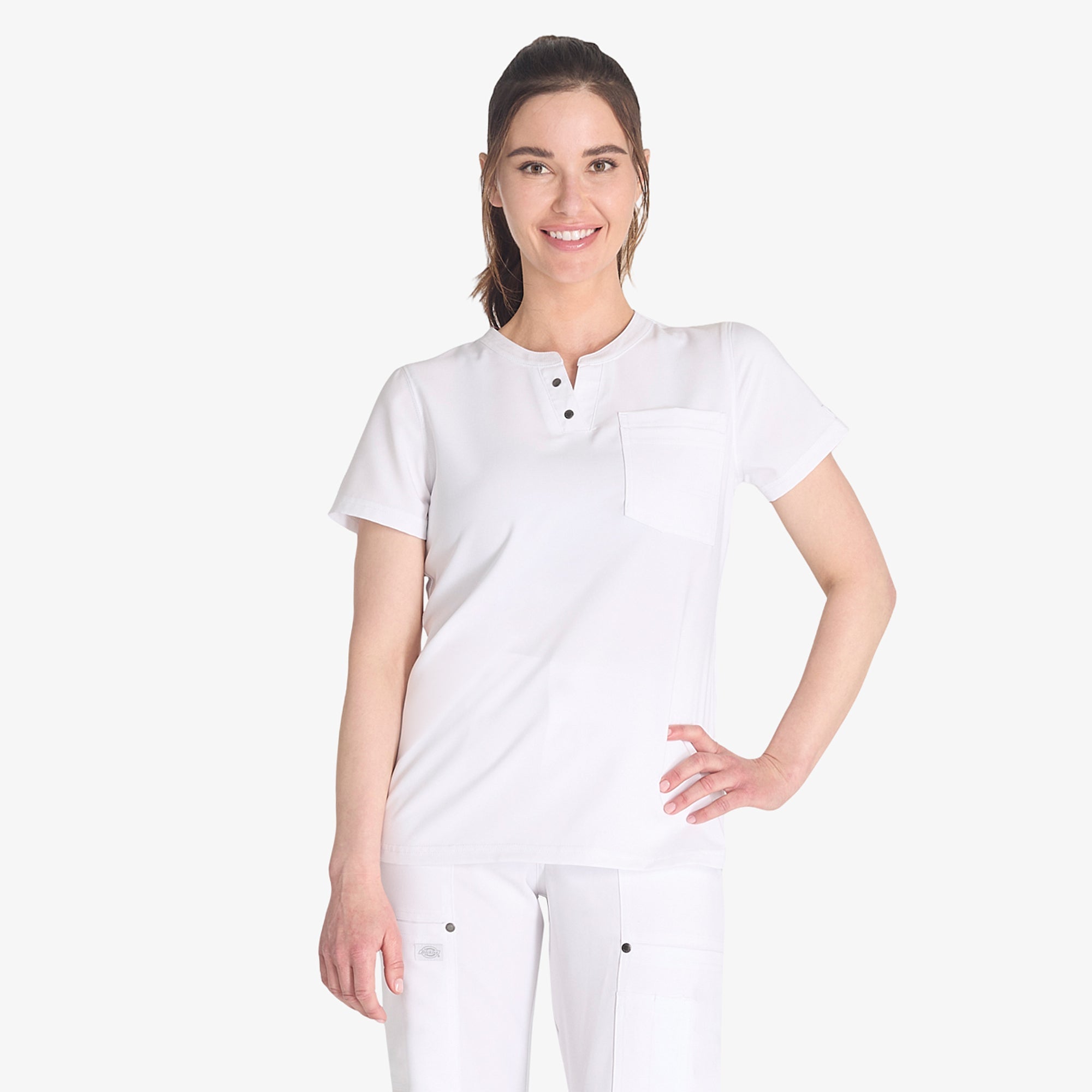 Dickies Women's EDS NXT Henley Scrub Top