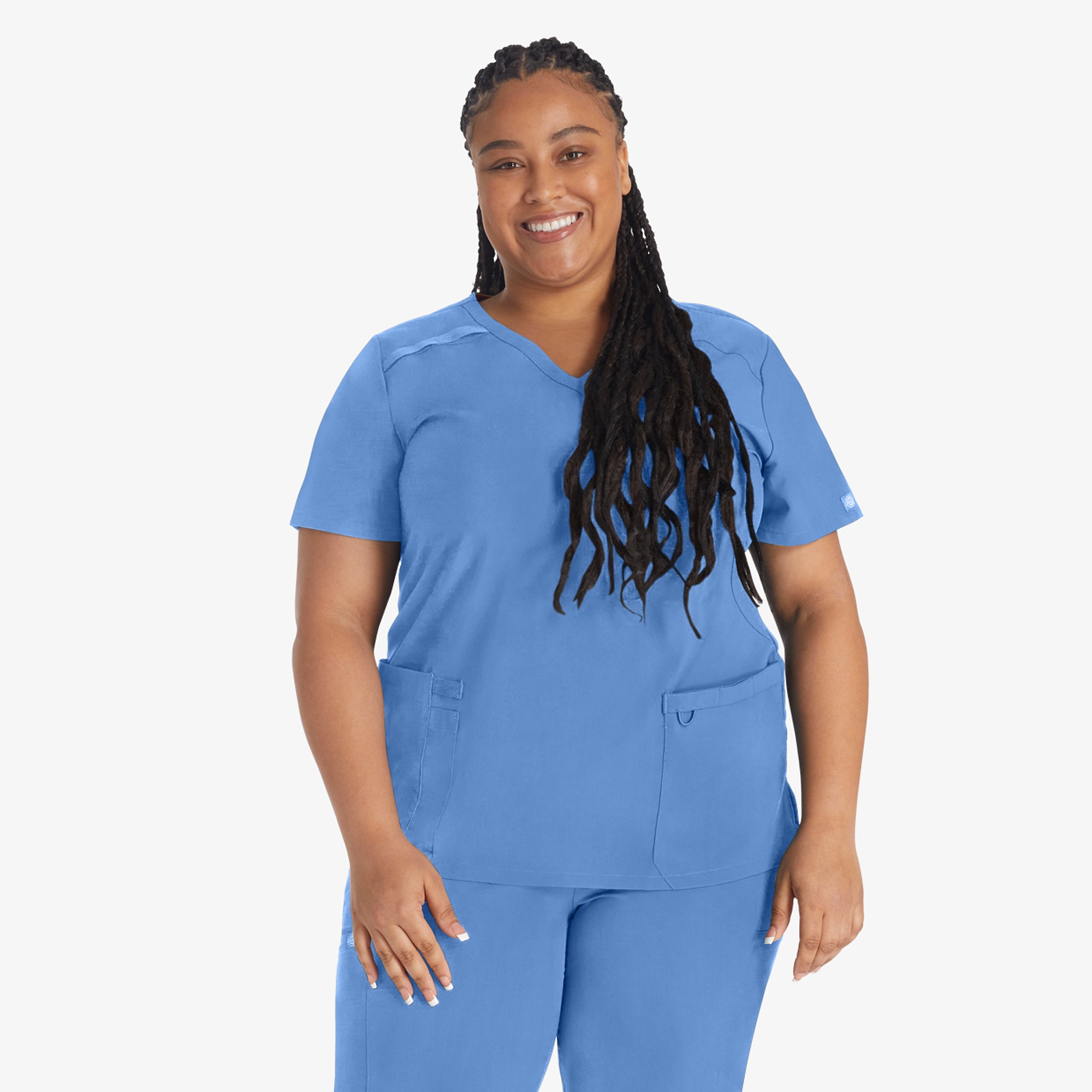 Dickies Women's EDS Essentials Mock Wrap Scrub Top