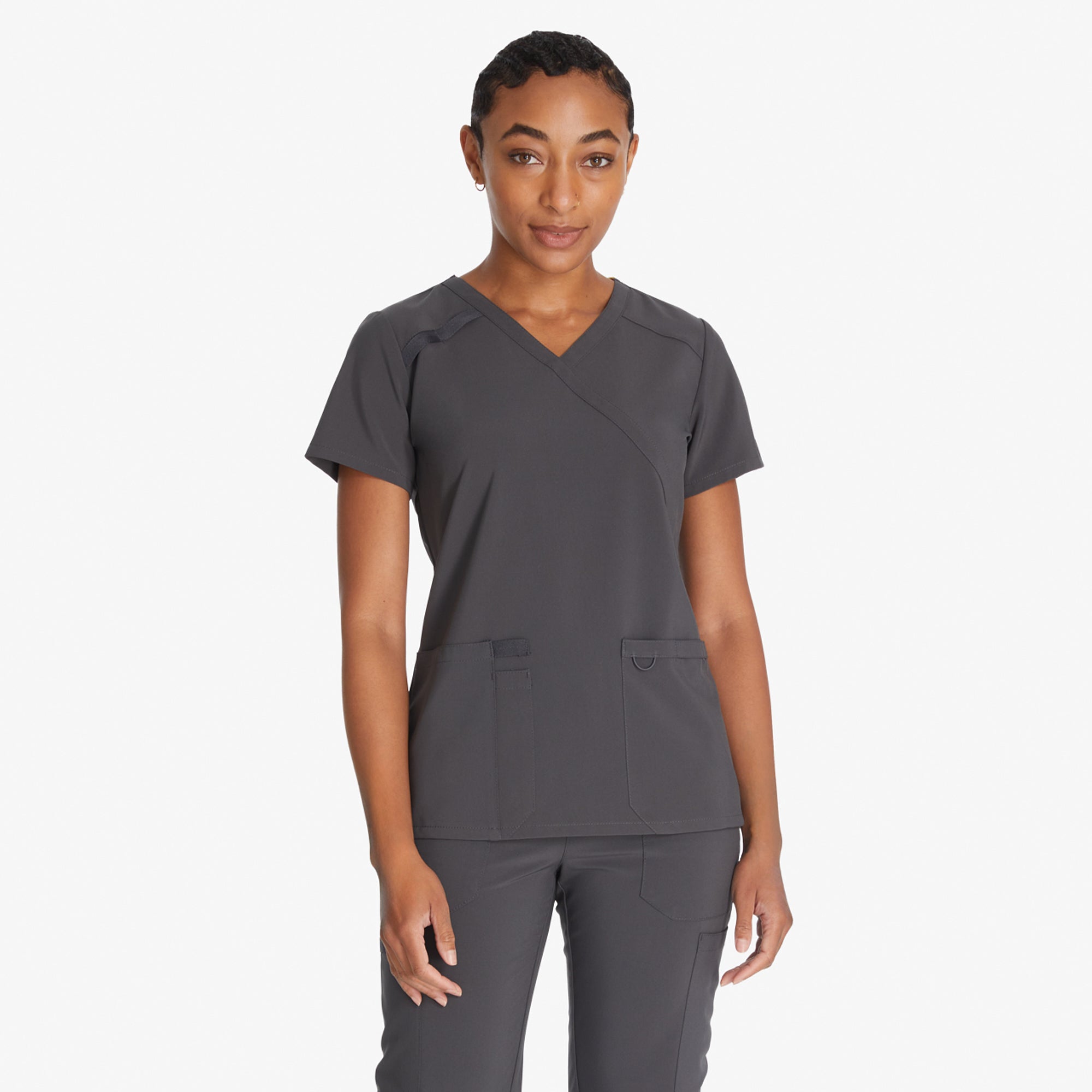 Dickies Women's EDS Essentials Mock Wrap Scrub Top