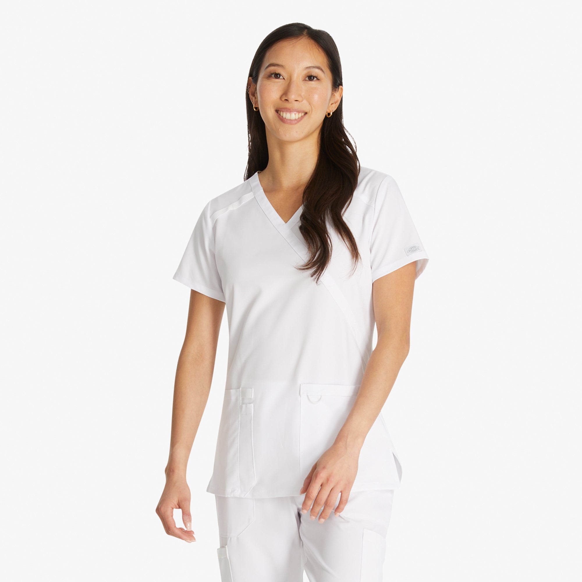 Dickies Women's EDS Essentials Mock Wrap Scrub Top