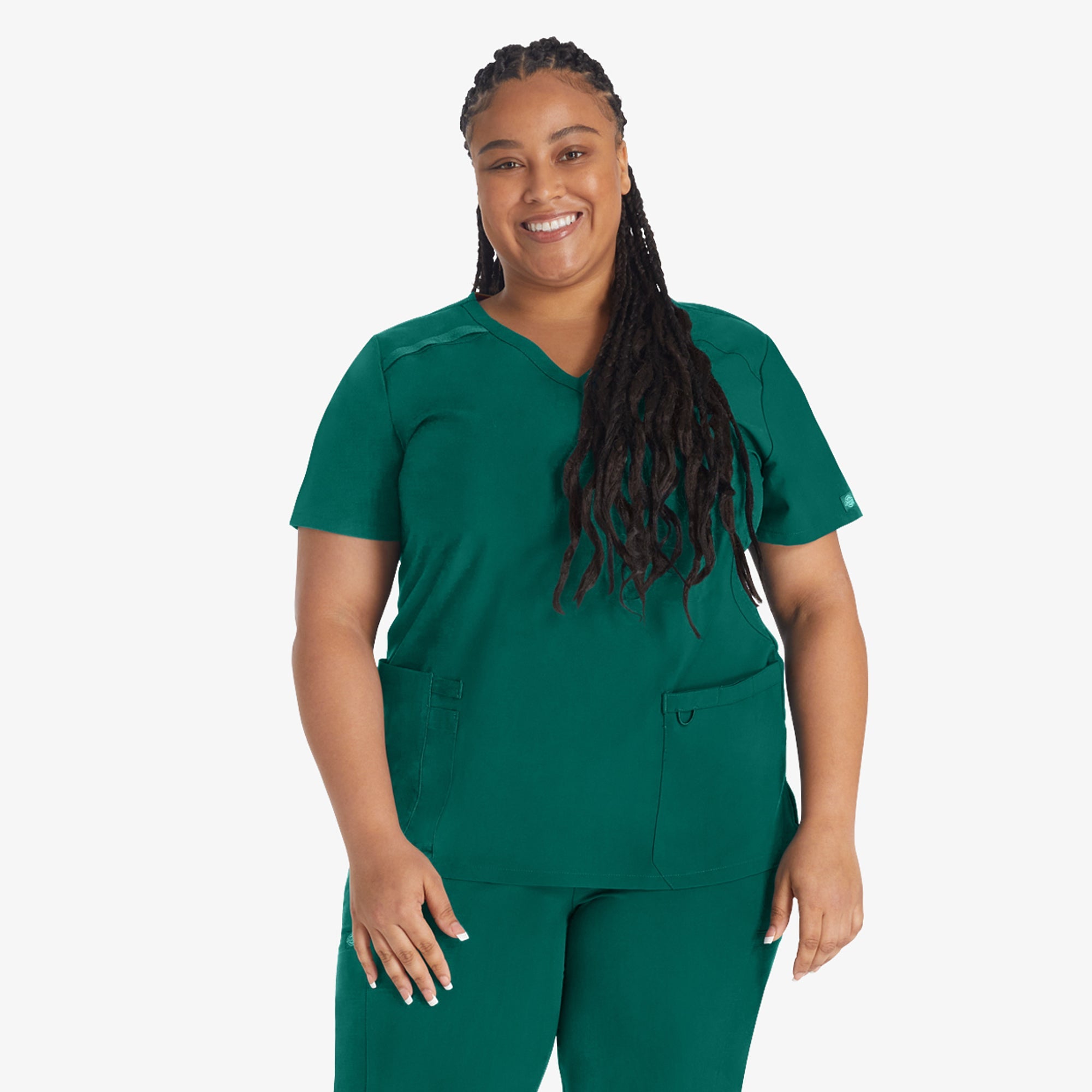 Dickies Women's EDS Essentials Mock Wrap Scrub Top