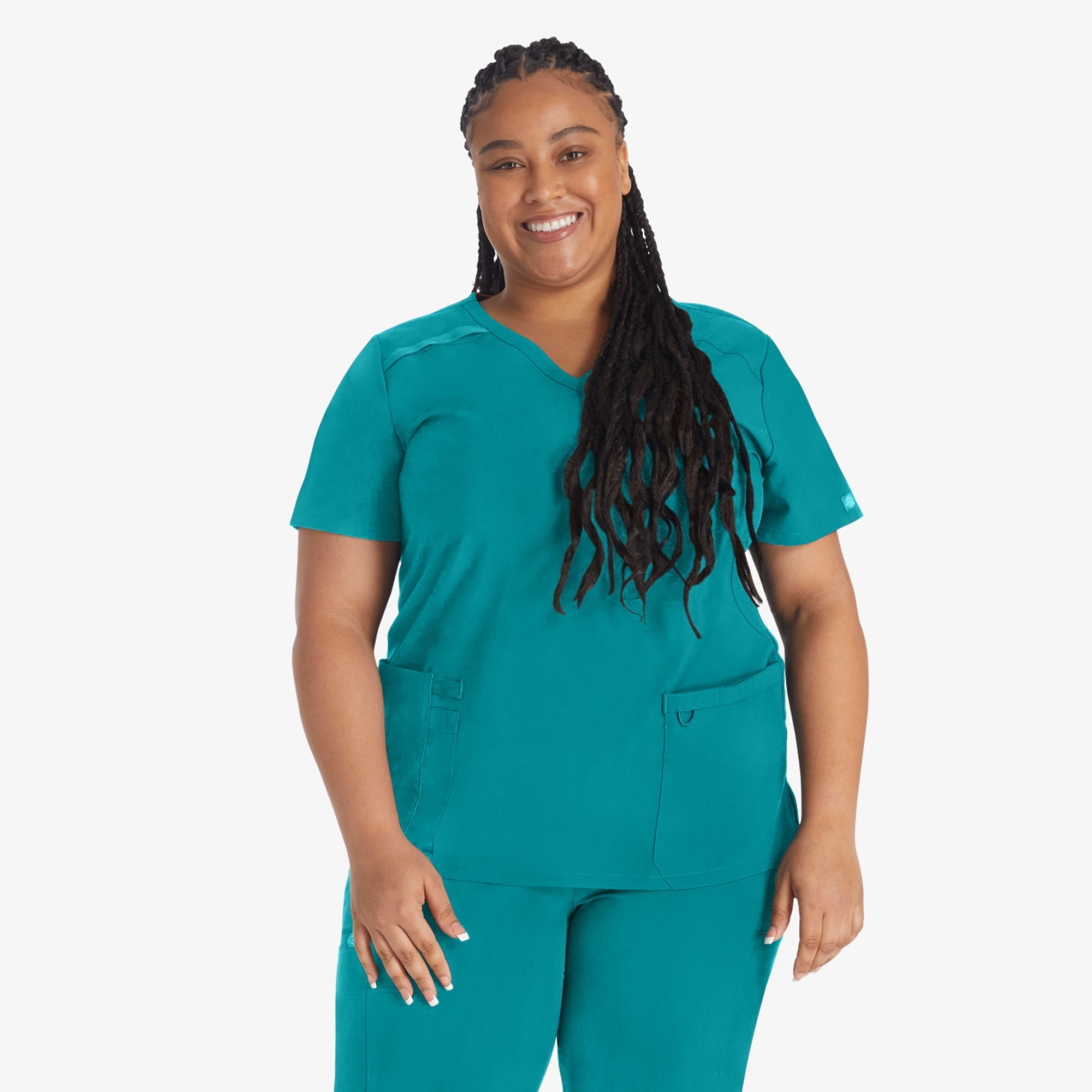 Dickies Women's EDS Essentials Mock Wrap Scrub Top