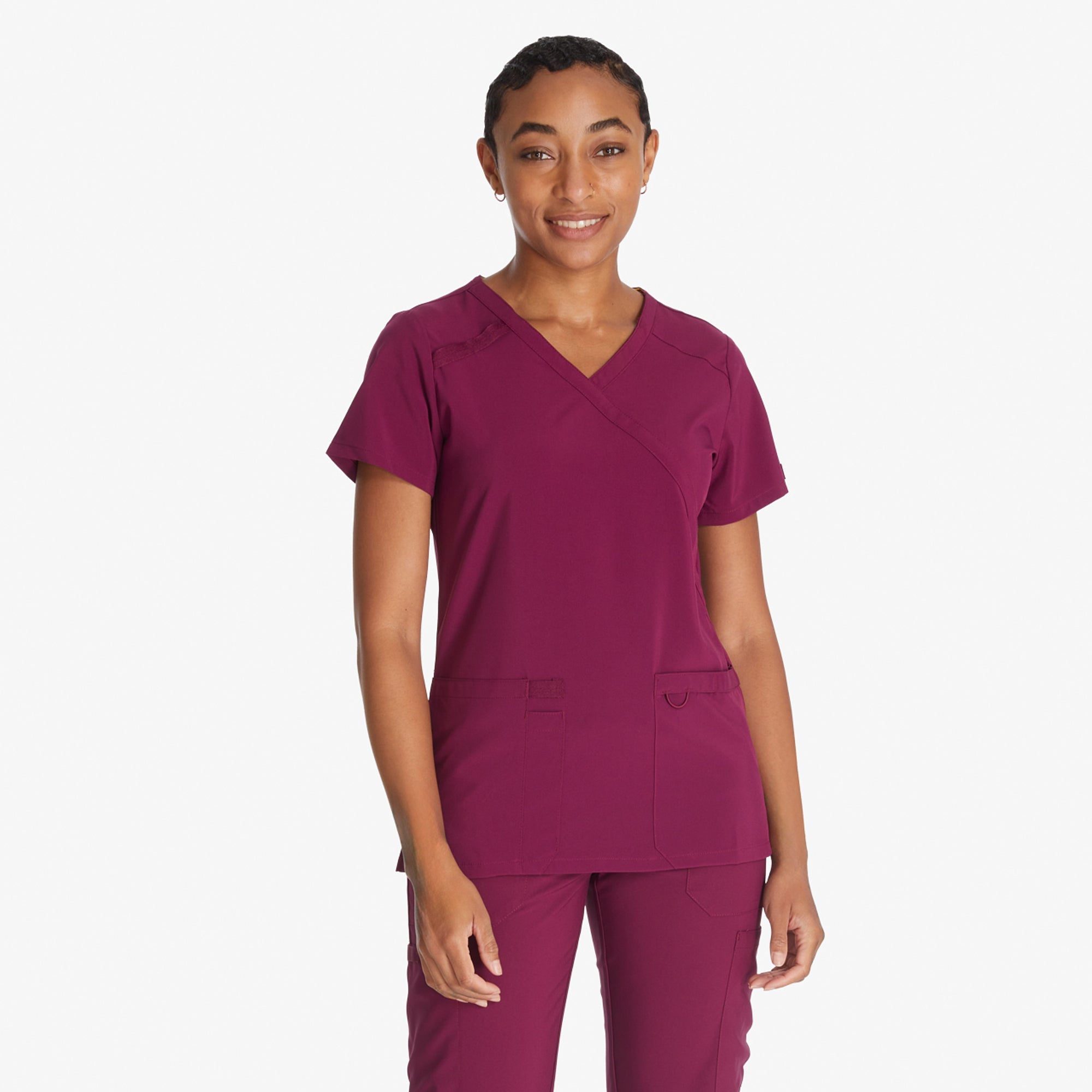Dickies Women's EDS Essentials Mock Wrap Scrub Top