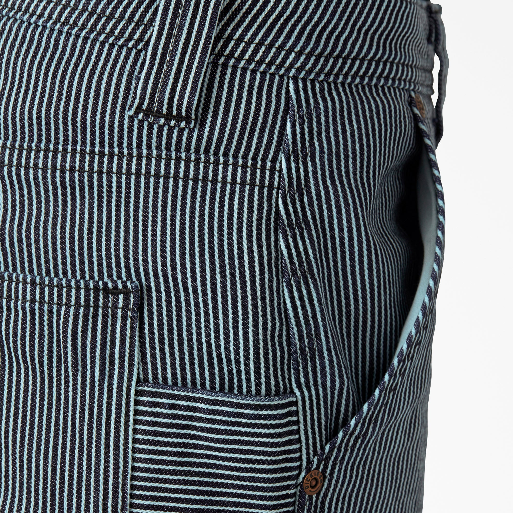 Dickies Women's FLEX Relaxed Fit Hickory Stripe Carpenter Pants