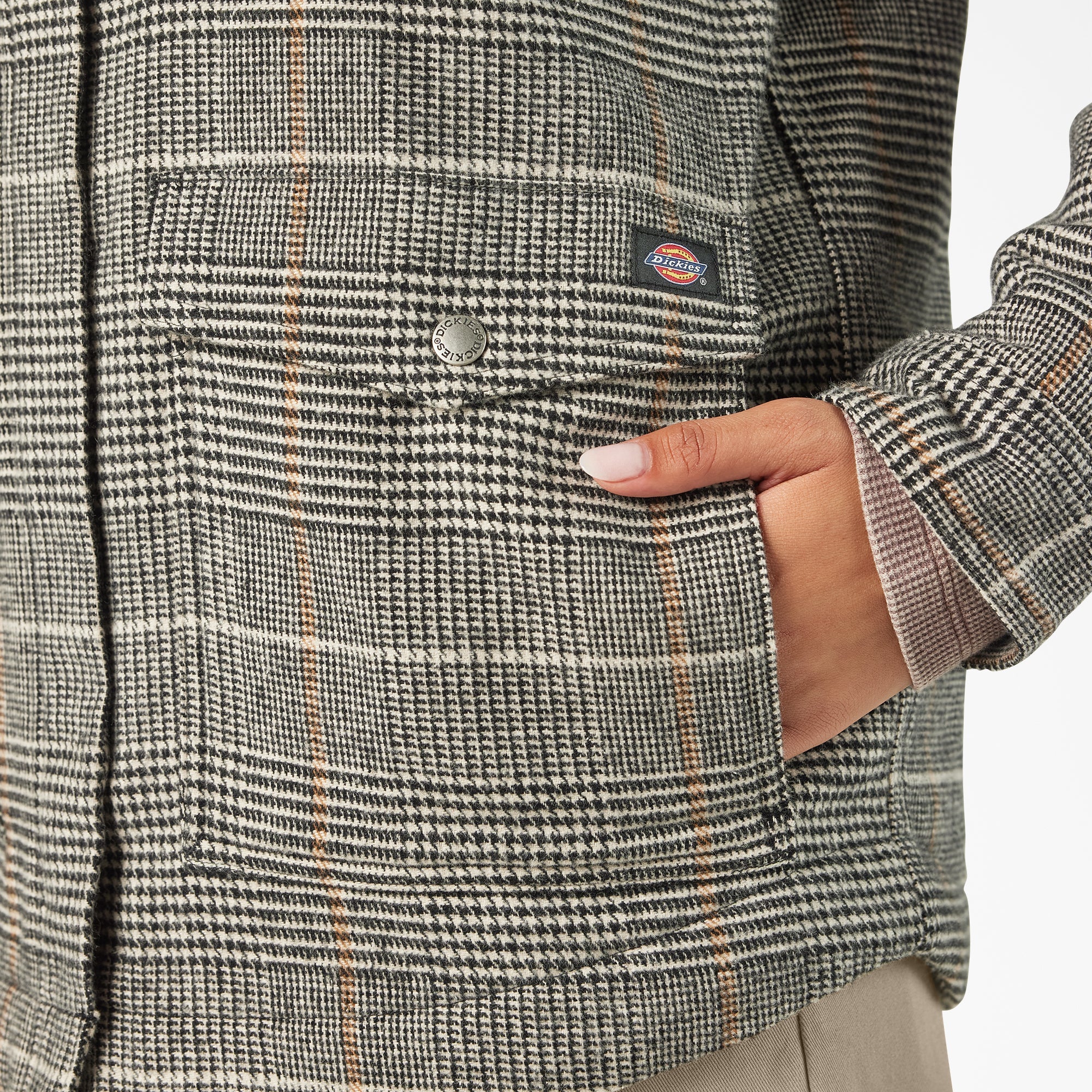Dickies Women's Fleece Lined Flannel Chore Coat