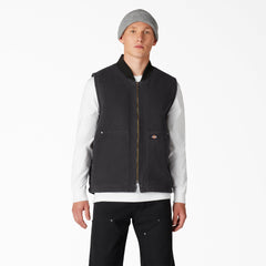Dickies Stonewashed Duck High Pile Fleece Lined Vest
