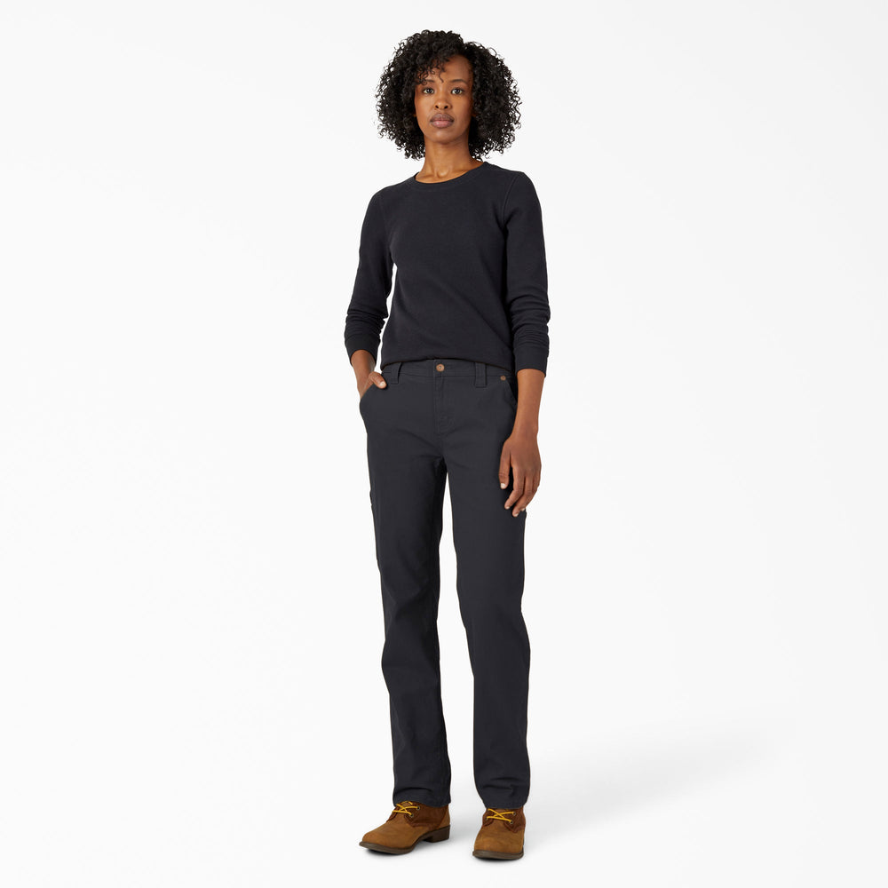 Dickies Women's FLEX Relaxed Straight Fit Duck Carpenter Pants