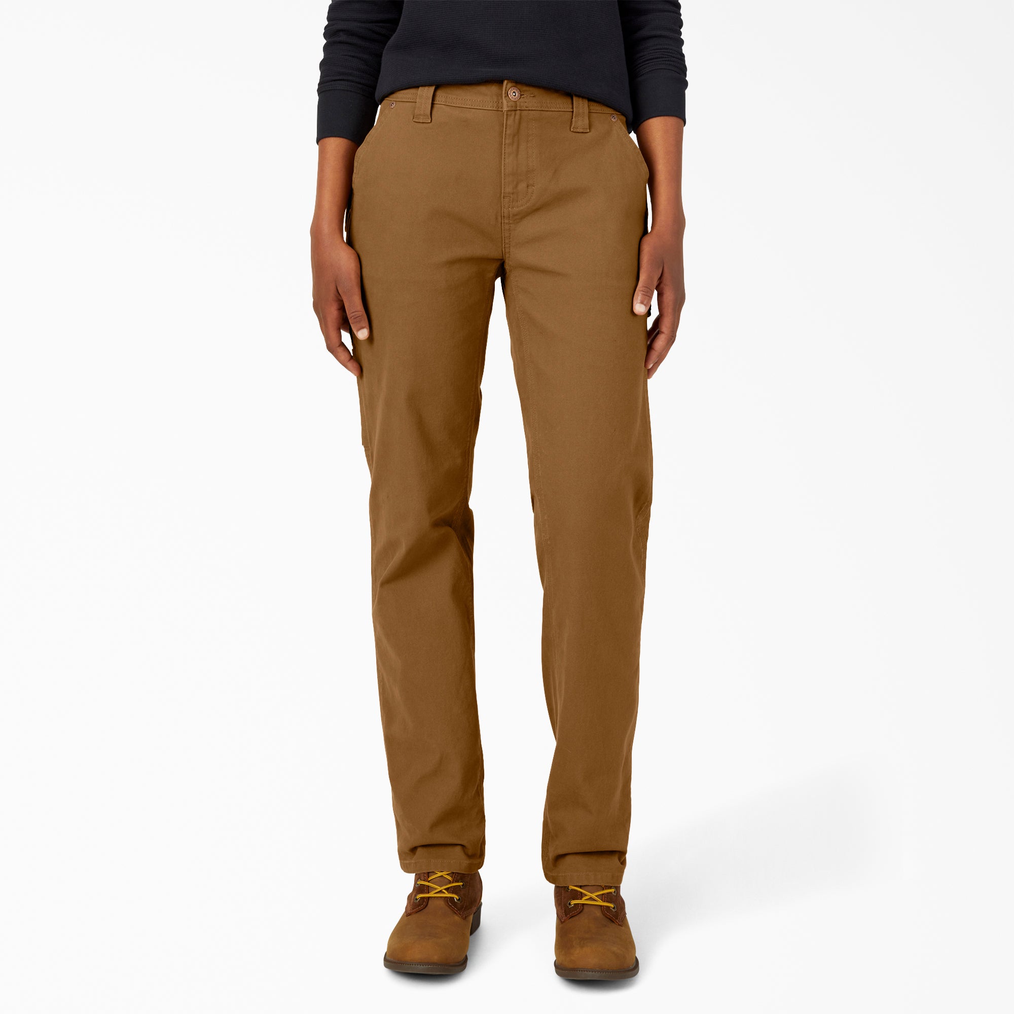 Dickies Women's FLEX Relaxed Straight Fit Duck Carpenter Pants