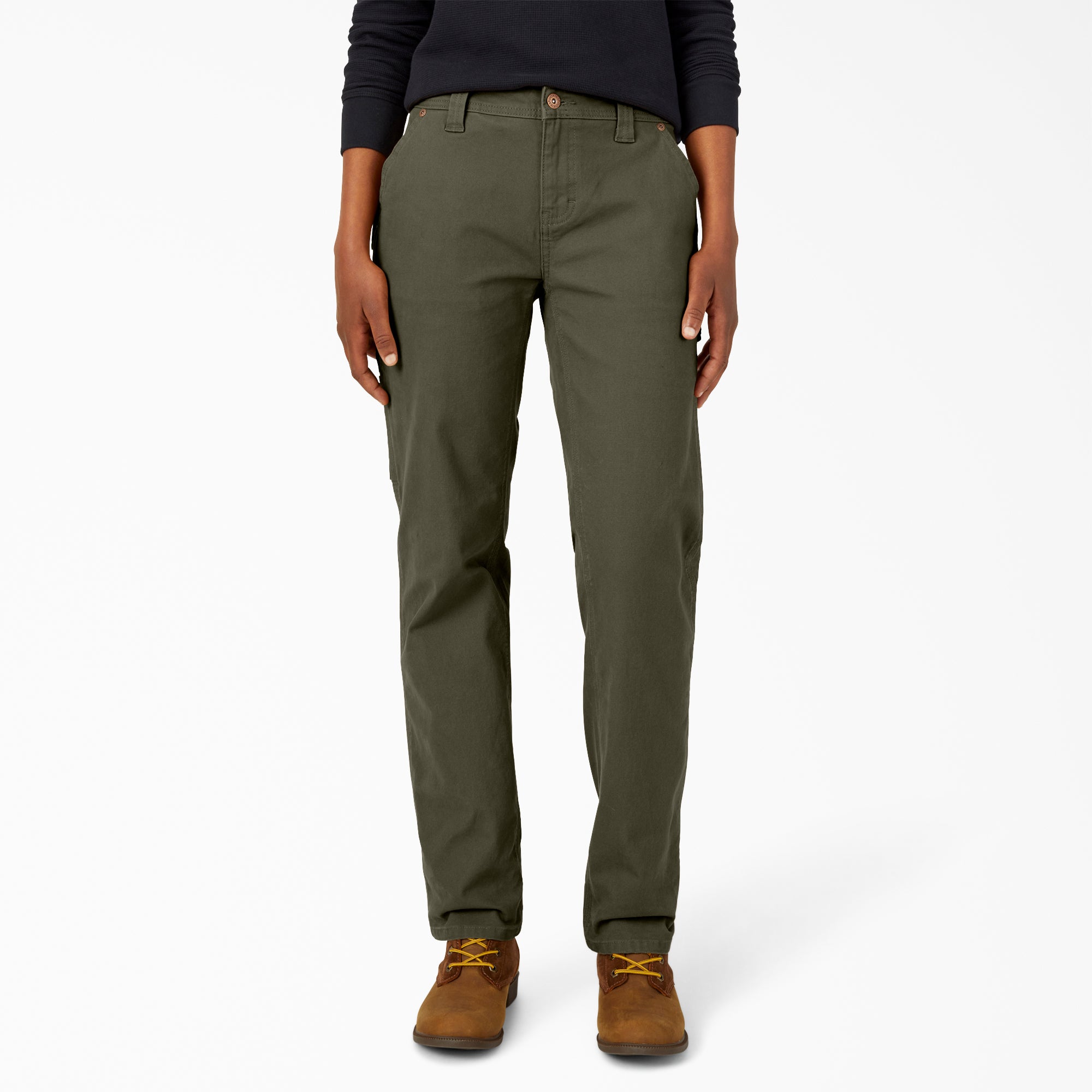 Dickies Women's FLEX Relaxed Straight Fit Duck Carpenter Pants