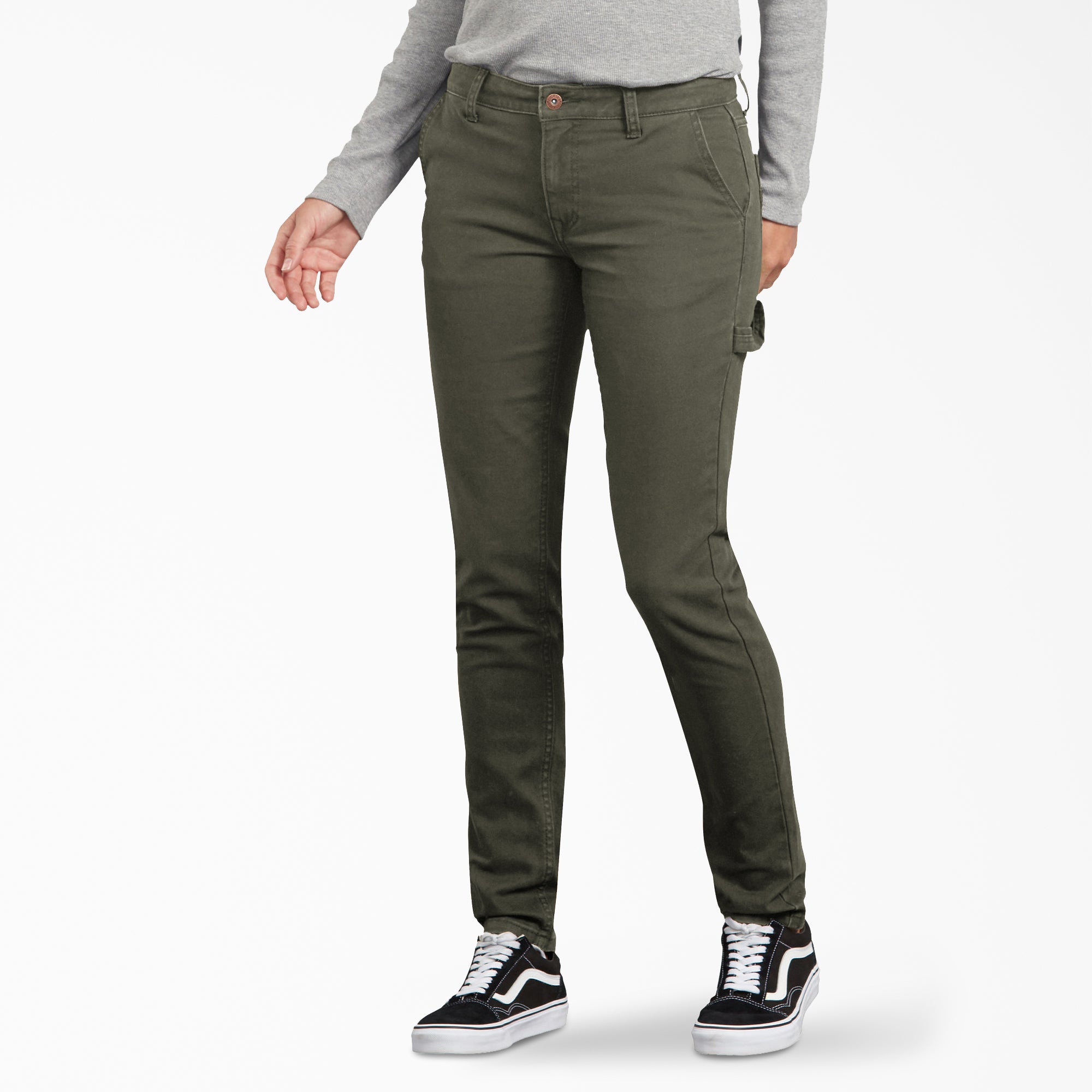 Dickies Women's FLEX Slim Fit Duck Carpenter Pants
