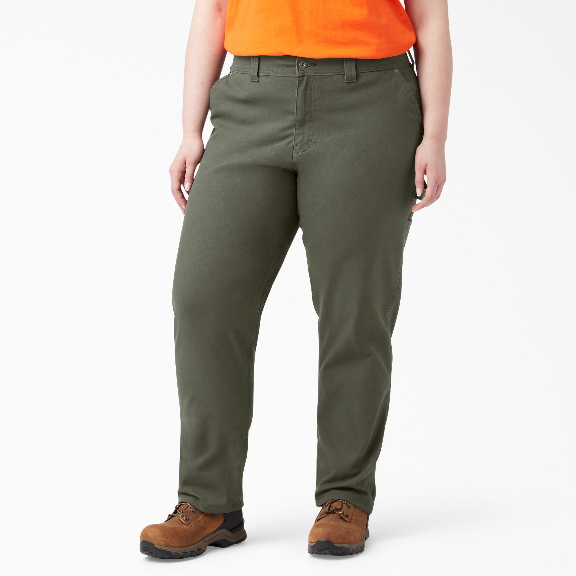 Dickies Women's Plus FLEX Relaxed Straight Fit Duck Carpenter Pants