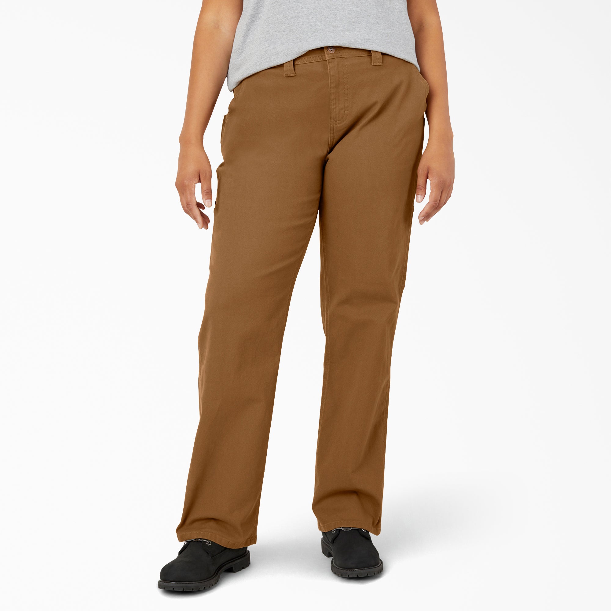 Dickies Women's Plus FLEX Relaxed Straight Fit Duck Carpenter Pants