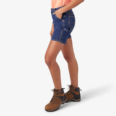 Dickies Women's Relaxed Fit Denim Carpenter Shorts, 7"