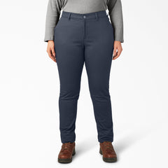 Dickies Women's Plus Mid Rise Skinny Leg Pants