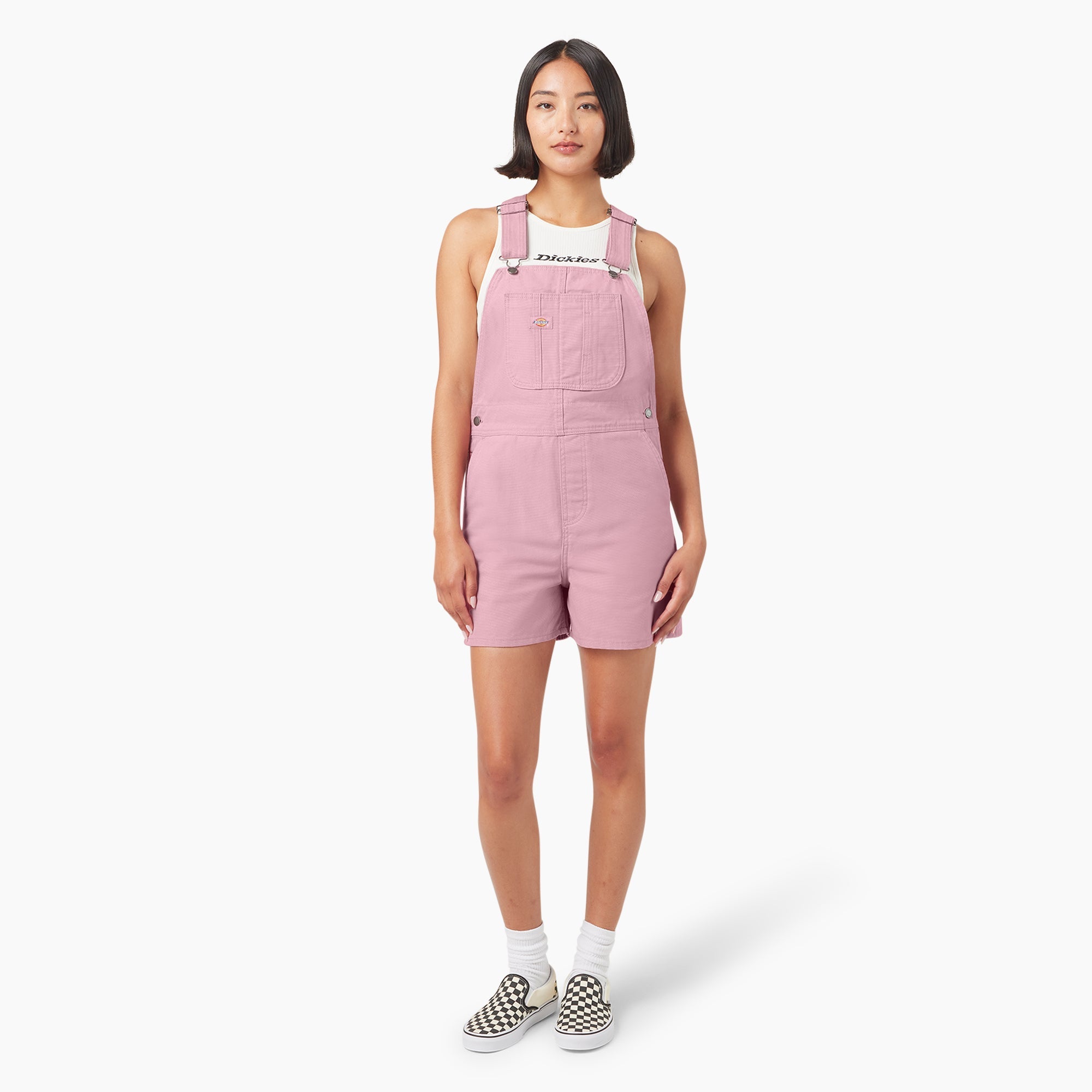 Dickies Women's Duck Canvas Bib Shortalls, 4"