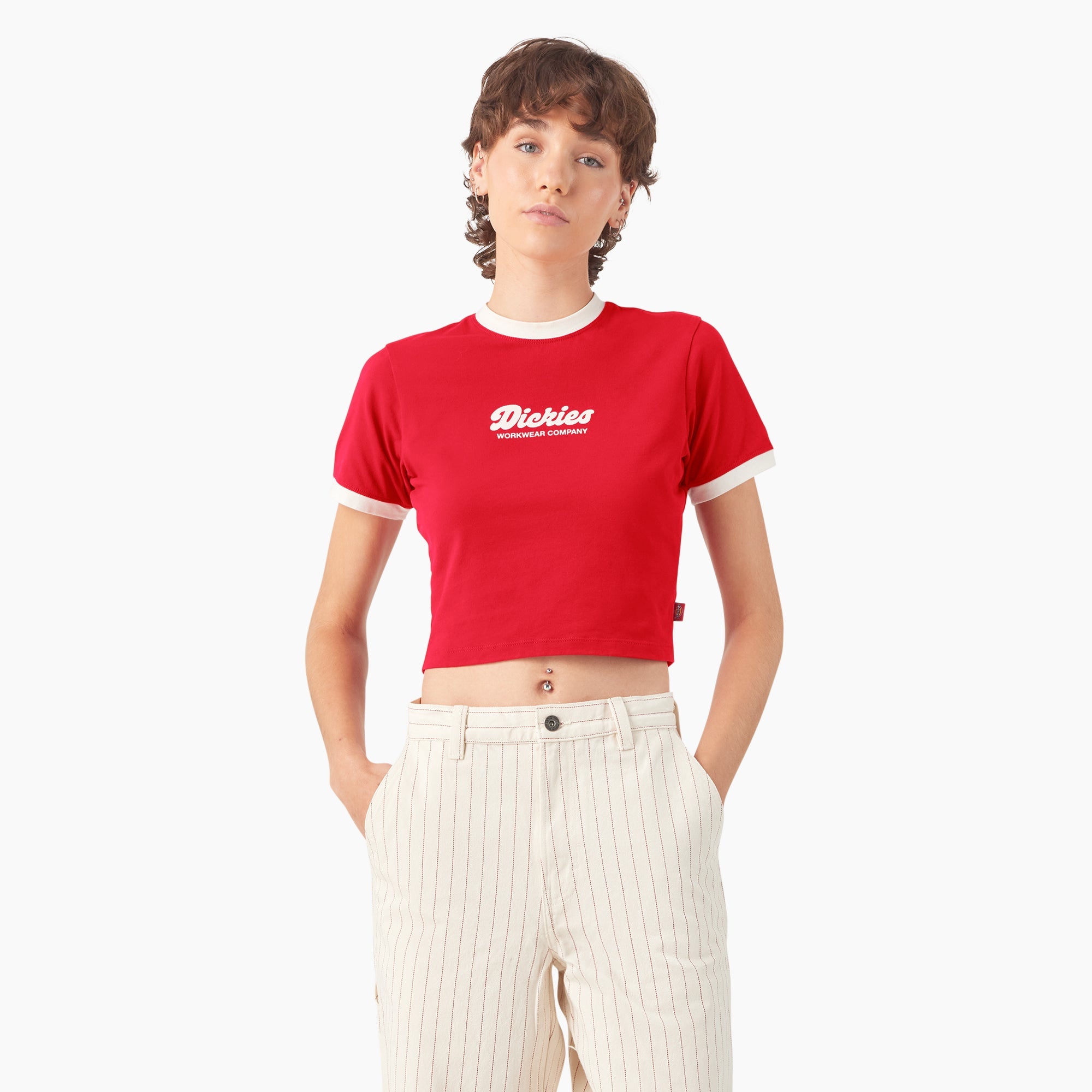 Dickies Women's Lewistown Cropped Ringer T-Shirt